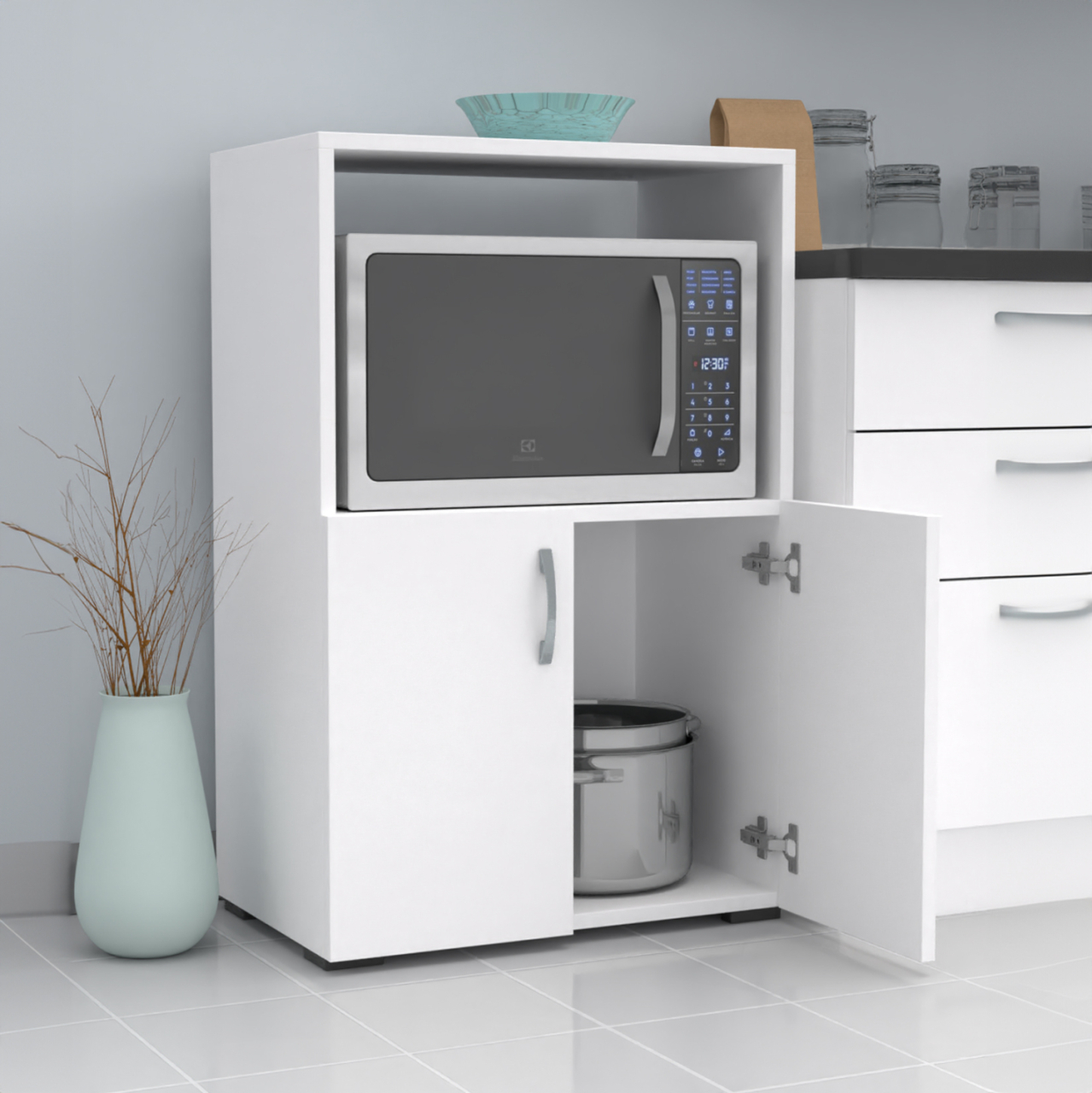 KITCHEN CABINET NITO HM18197.01 MELAMINE IN WHITE COLOR 60x36x92Hcm. [4]