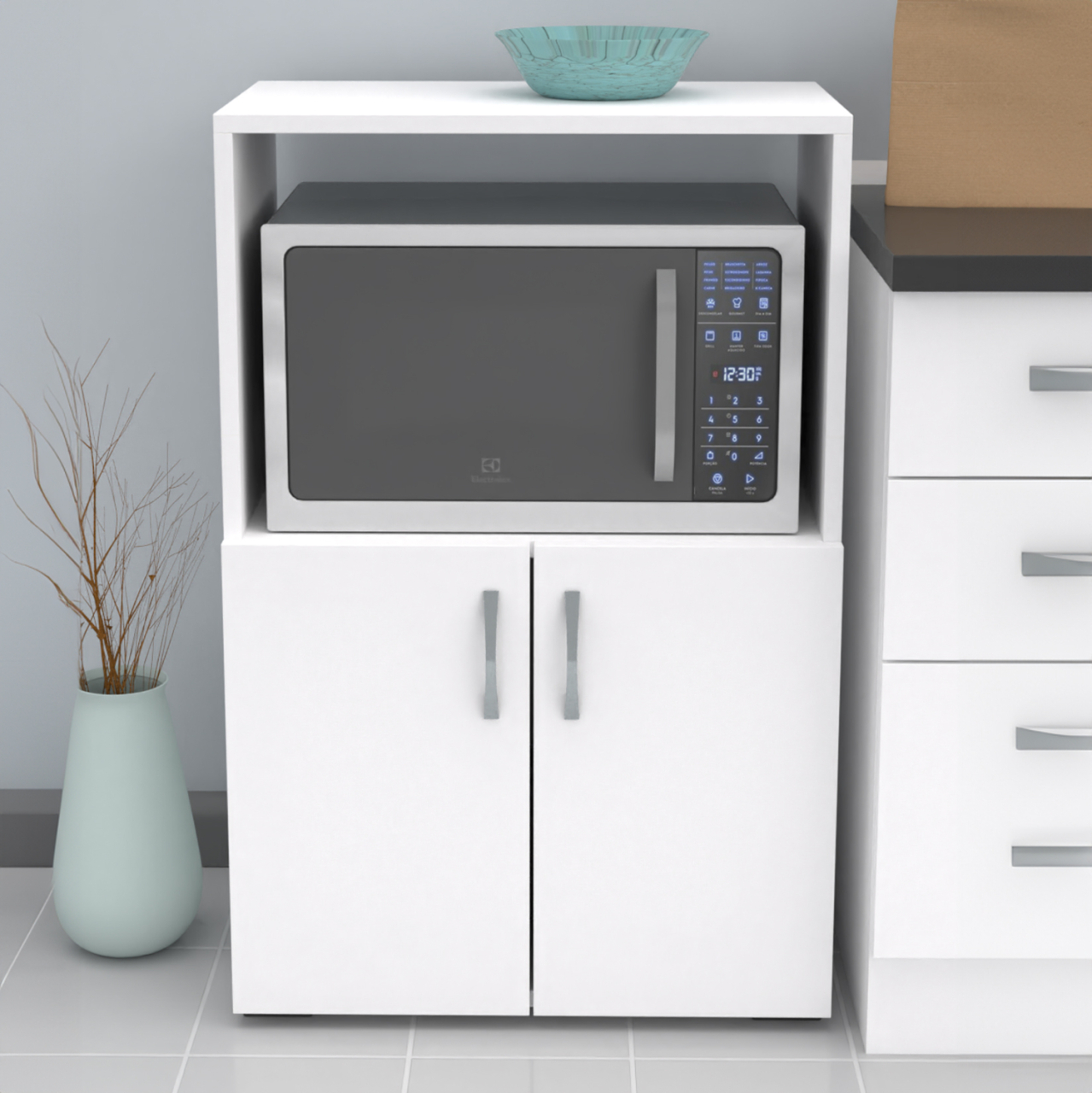KITCHEN CABINET NITO HM18197.01 MELAMINE IN WHITE COLOR 60x36x92Hcm. [5]
