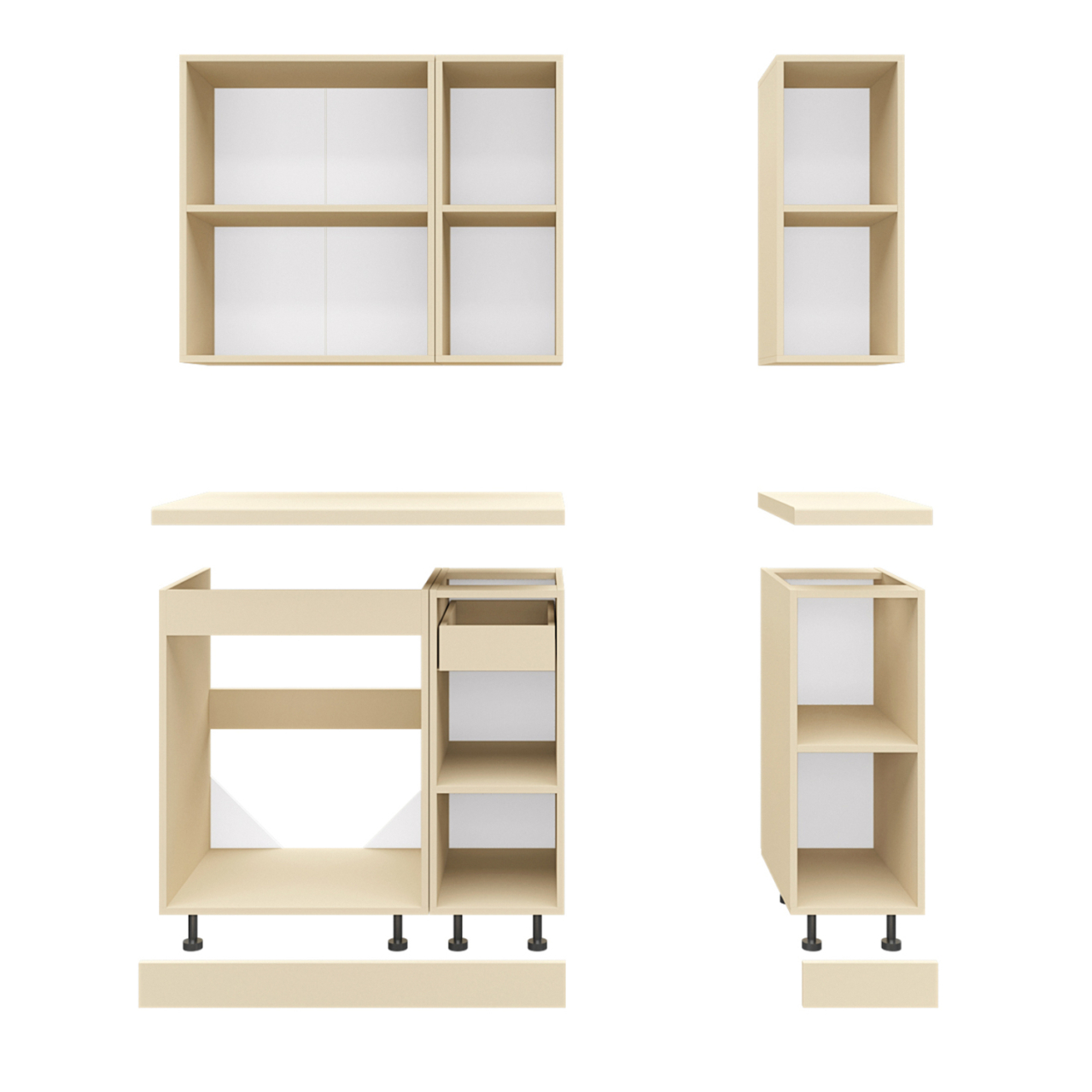KITCHEN COMPOSITION HM2465.11 MELAMINE SONOMA COUNTERTOP LAMINATE 120x47x84,8Υεκ. [4]