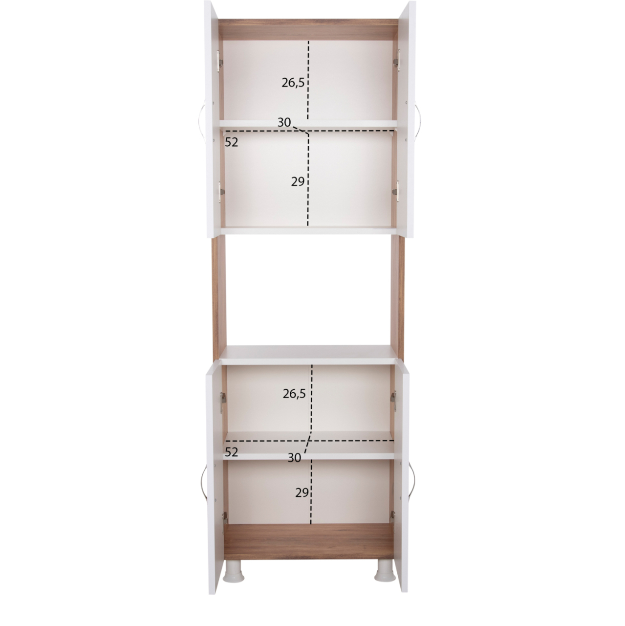 KITCHEN FURNITURE/CABINET RAD HM18196.04 MELAMINE IN NATURAL COLOR-WHITE 55,5x32x165Hcm. [3]