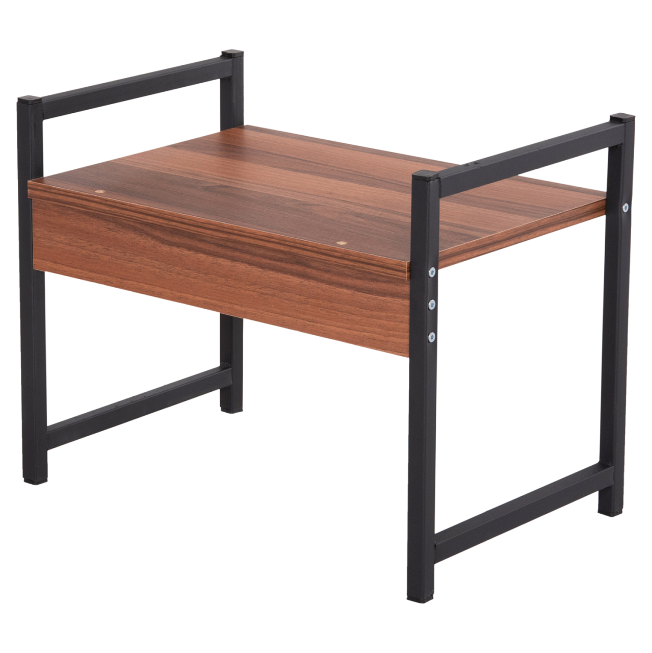KITCHEN ORGANIZING SHELF BECKO HM18219.05 MELAMINE IN WALNUT-BLACK METAL 54.5x35x41Hcm. [5]