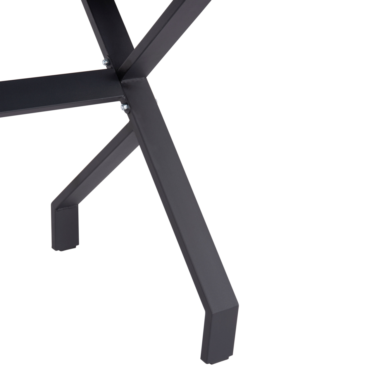 KITCHEN TABLE LANA HM18221.02 MELAMINE IN BLACK MARBLE LOOK-BLACK METAL LEGS 140x70x72.5Hcm. [8]