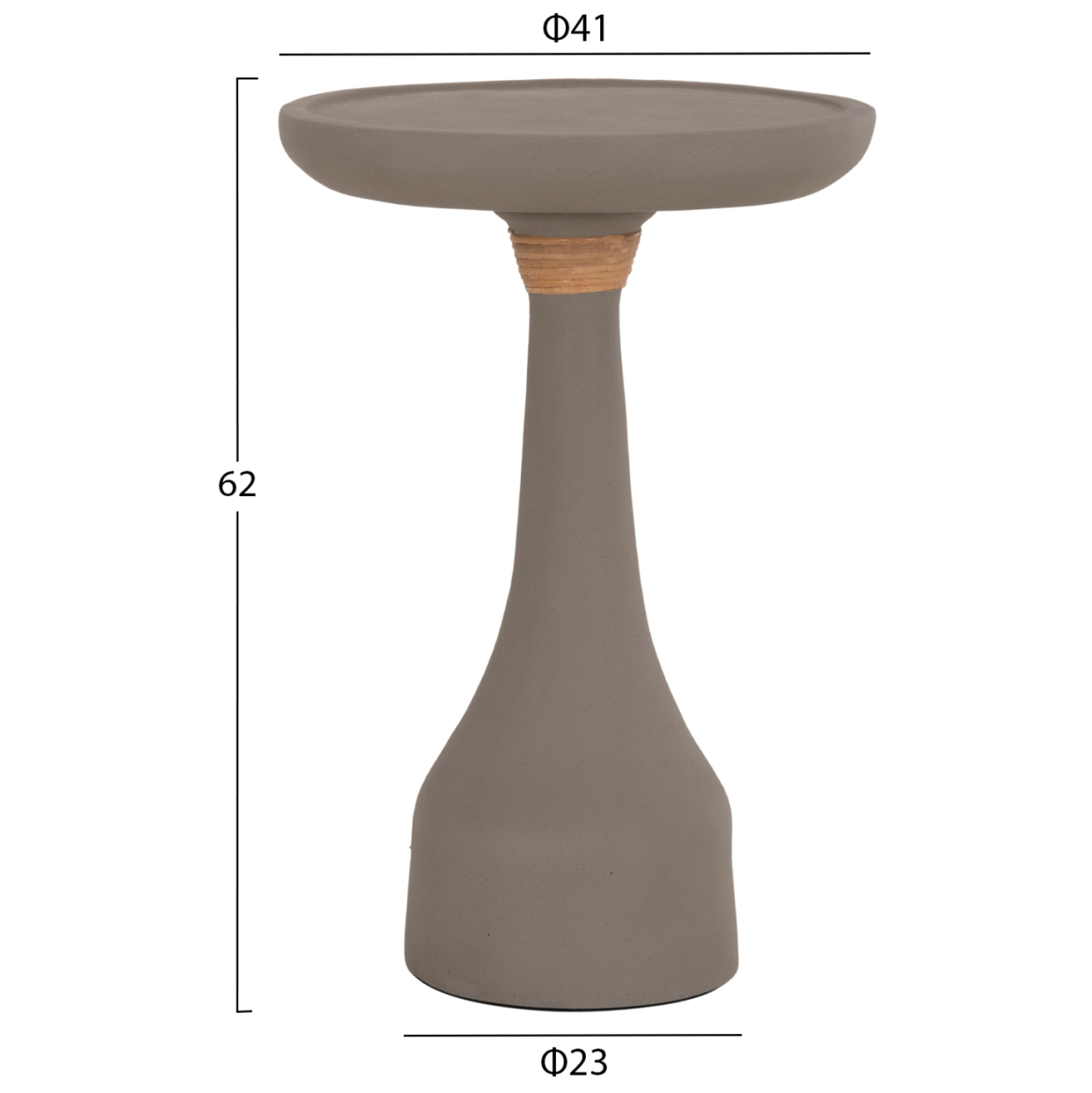LAMP TABLE ROUND TORG HM18170.03 FIBER CEMENT GREY Φ41x62Hcm. [2]