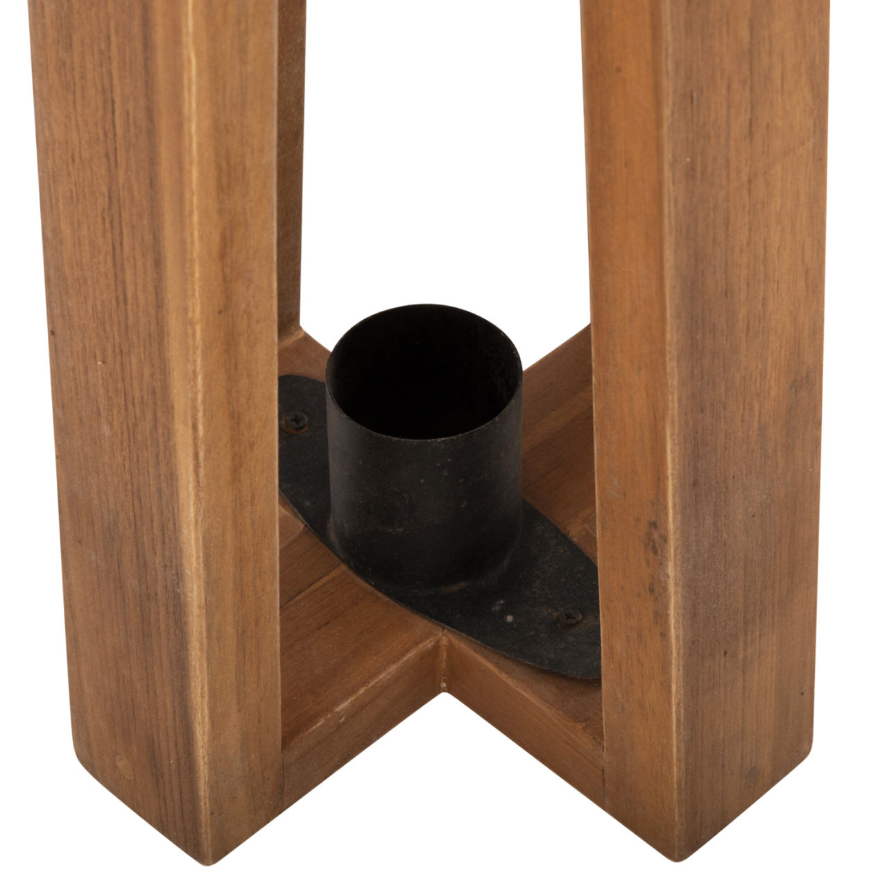 LANTERNS FOR CANDLES WITH RING HANDLES HM4276 TEAK WOOD IN NATURAL 24x24x50-61H cm. [9]