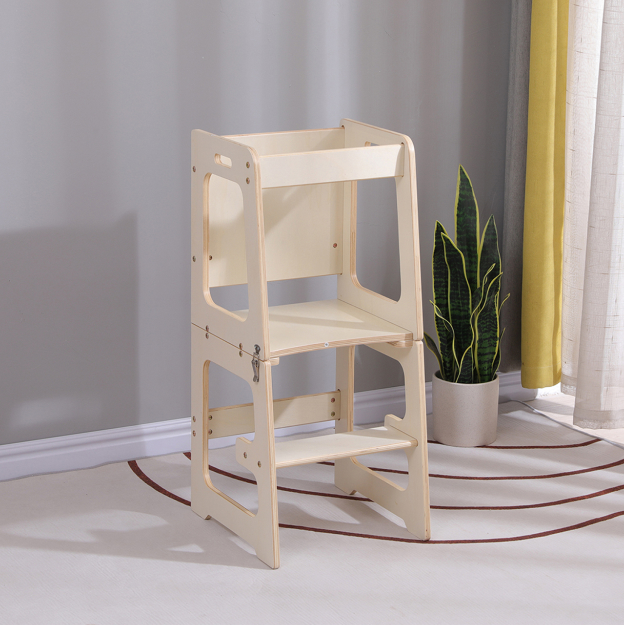LEARNING TOWER WITH BLACKBOARD RICKI HM18345.01 PINE WOOD IN NATURAL 37x40x84Hcm [2]