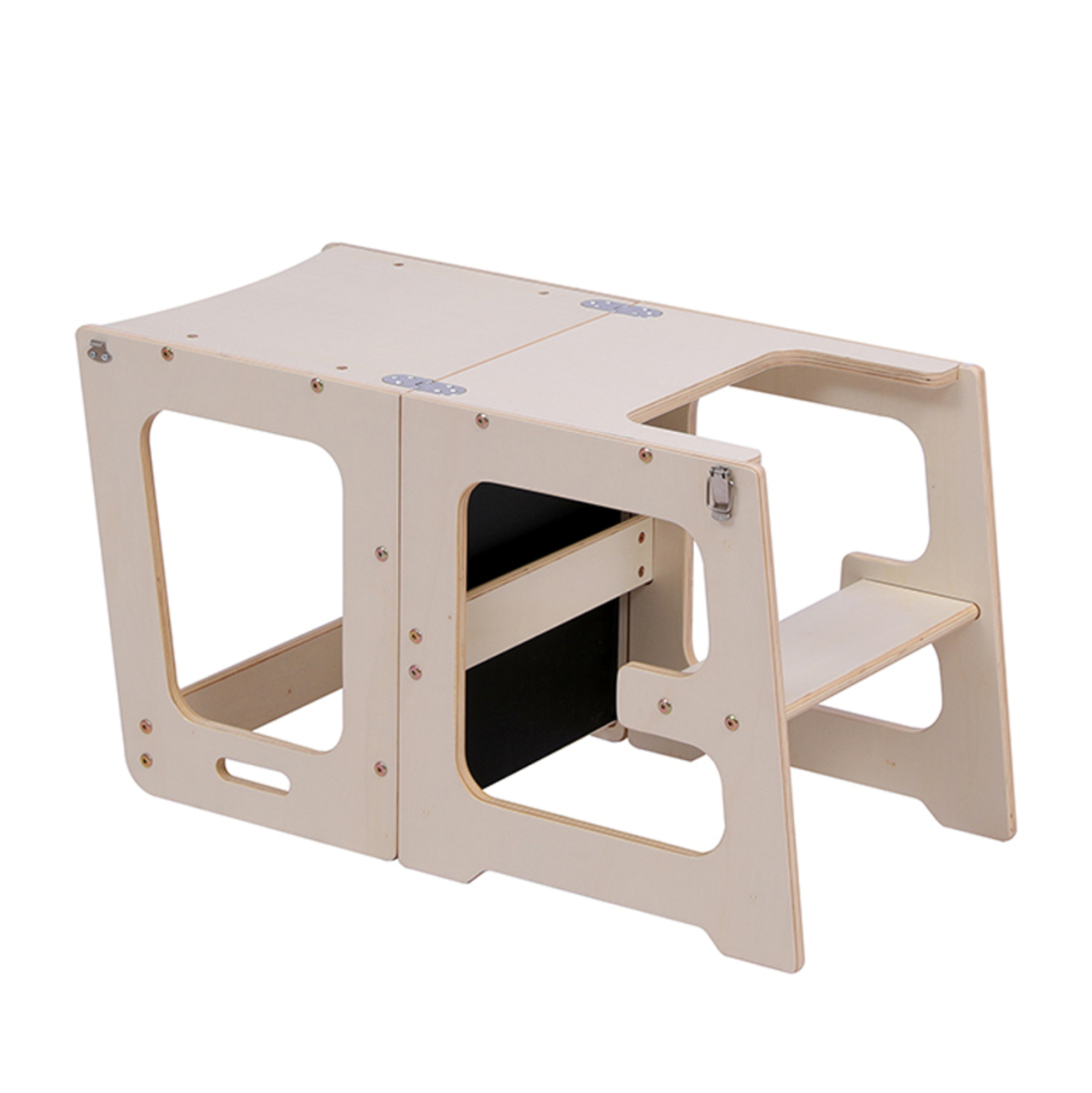 LEARNING TOWER WITH BLACKBOARD RICKI HM18345.01 PINE WOOD IN NATURAL 37x40x84Hcm [6]