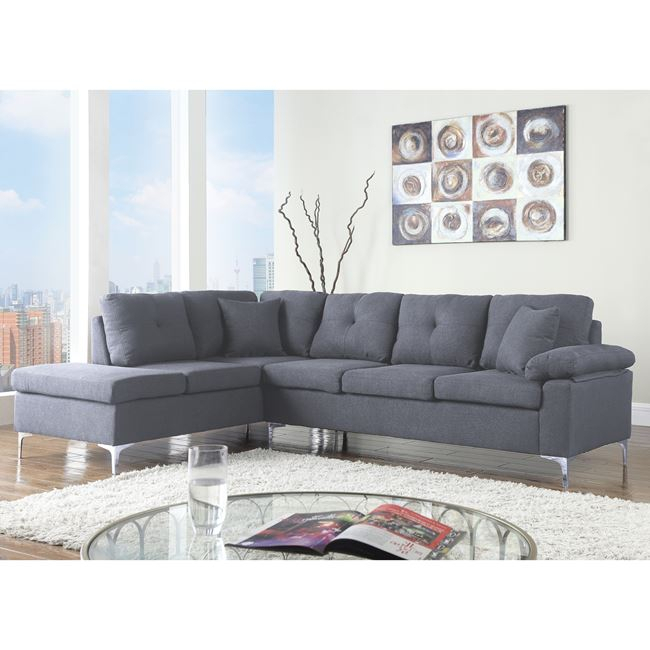 Left Corner Sofa 282x197x90H cm HM3087L Grey [2]