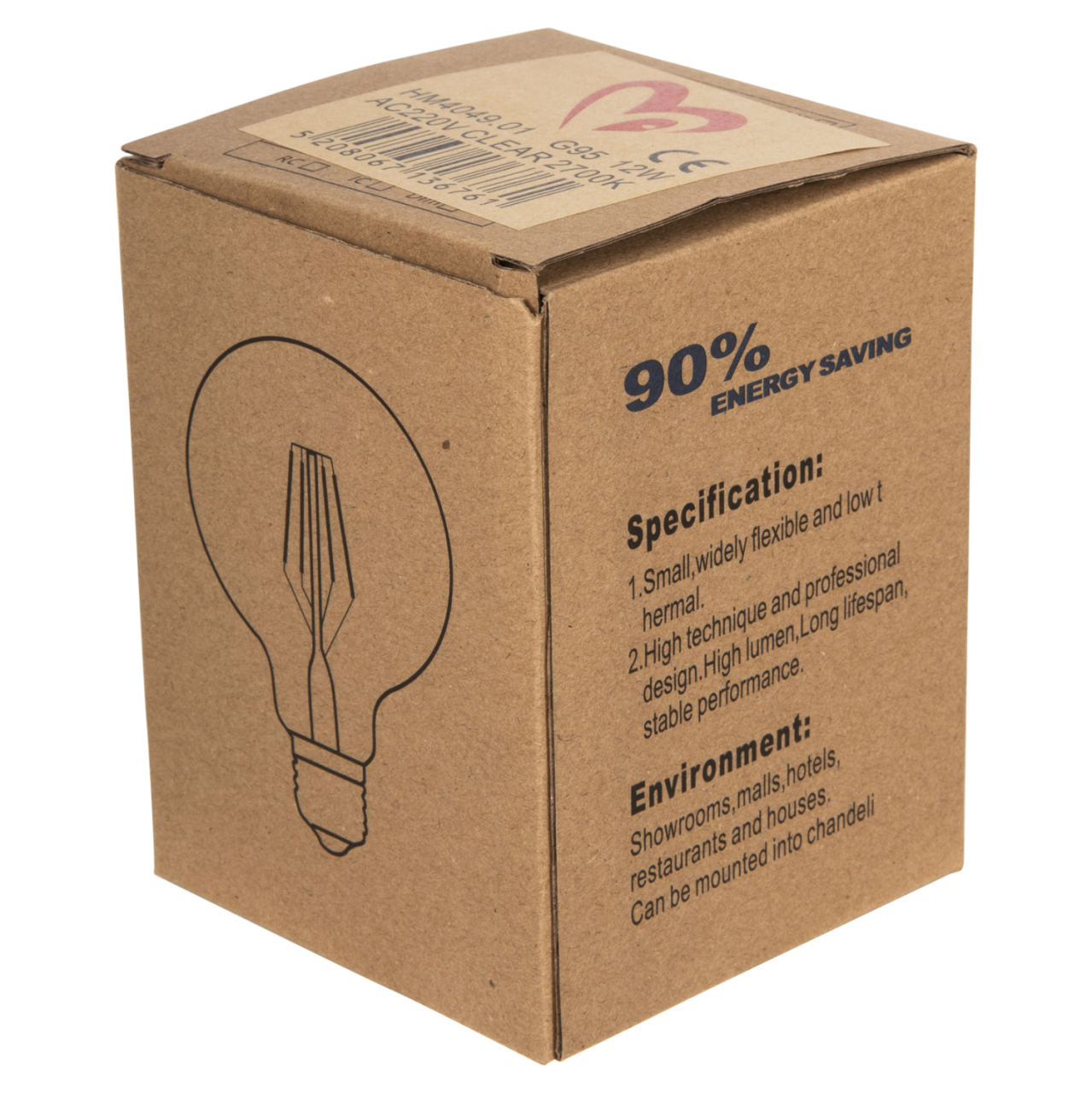LIGHT BULB ΗΜ4049.01 GLOBO LED FILAMENT 12W E27 3000K CLEAR [5]