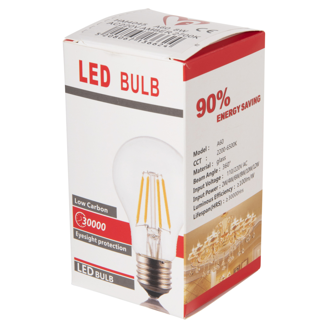 LIGHT BULB HM4045 LED FILAMENT 8W E27 3000K GOLD DIMMABLE [6]