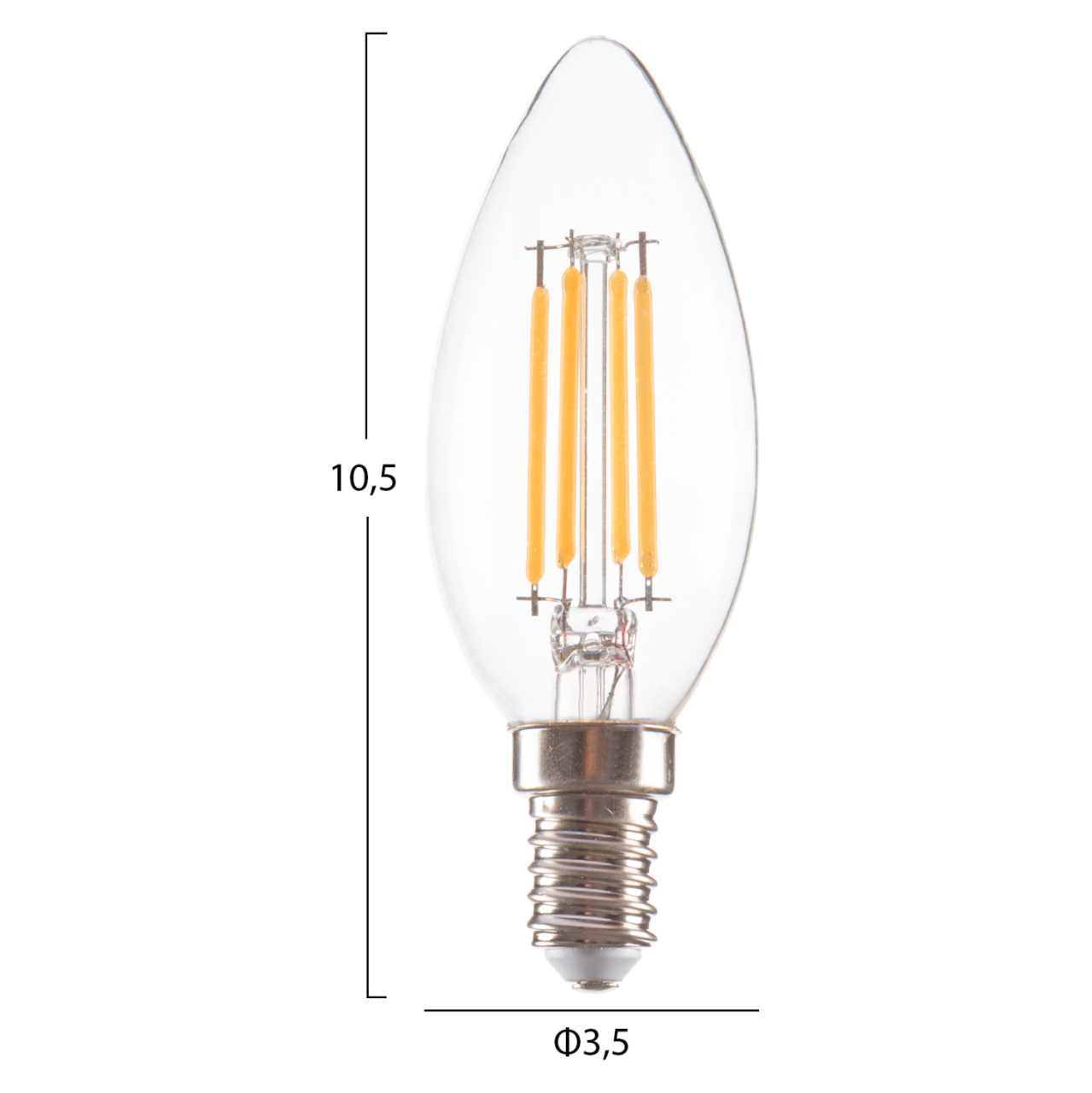 LIGHT BULB HM4048.01 LED FILAMENT 4W E14 3000K CLEAR DIMMABLE [2]