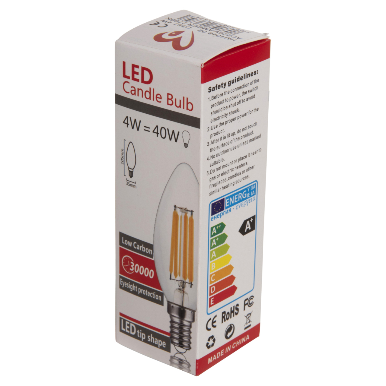 LIGHT BULB HM4048.02 LED FILAMENT 4W E14 3000K GOLD DIMMABLE [4]