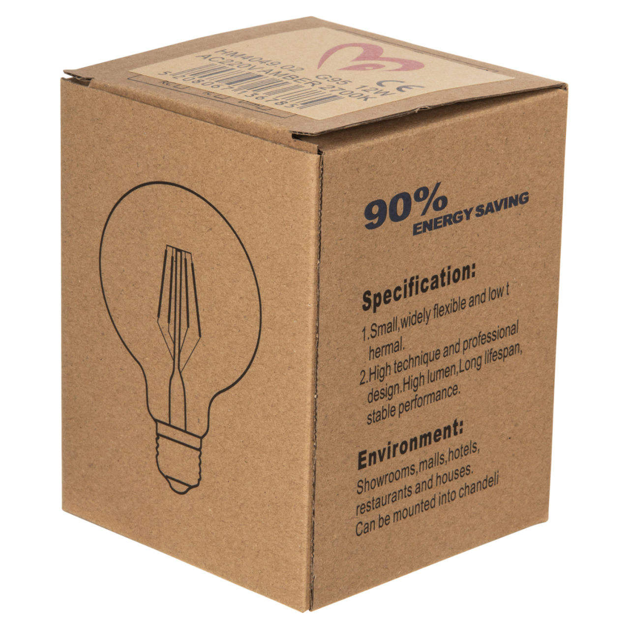 LIGHT BULB HM4049.02 GLOBO LED FILAMENT 12W E27 3000K GOLD [5]