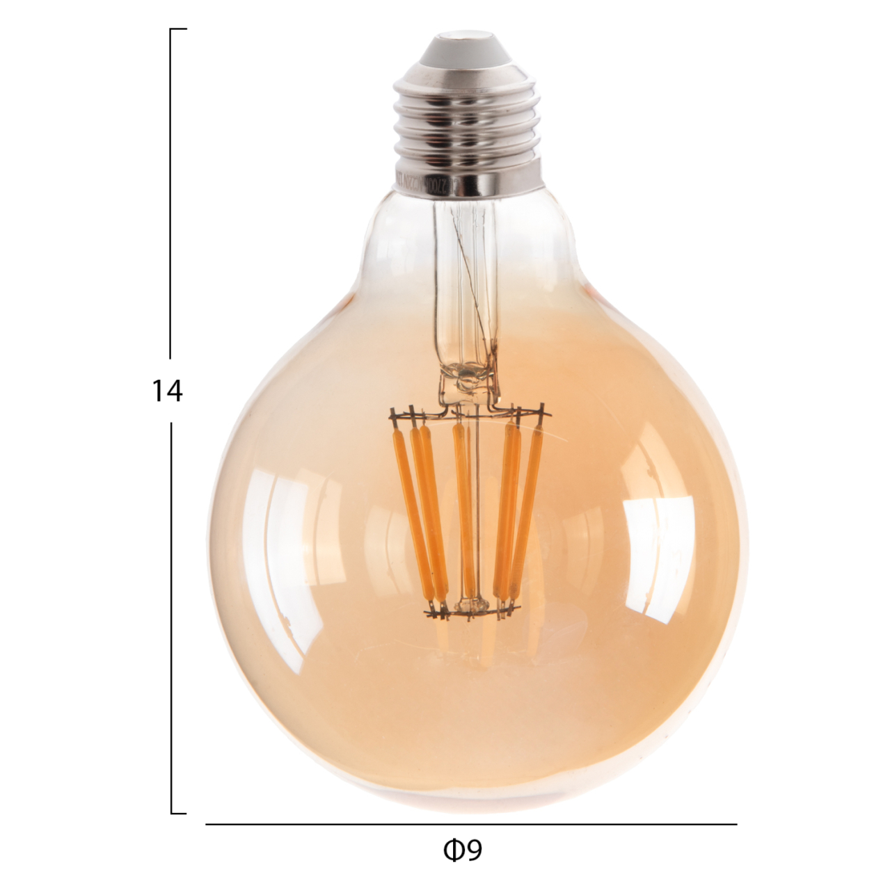 LIGHT BULB HM4050.02 GLOBO LED FILAMENT 8W E27 3000K GOLD DIMMABLE [2]