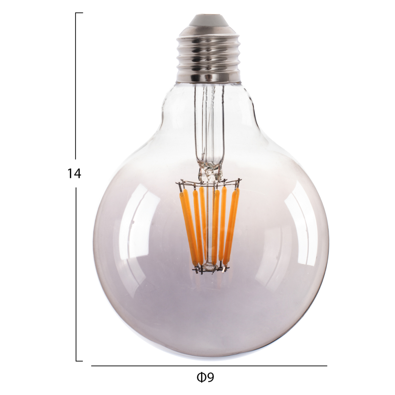 LIGHT BULB HM4050.03 GLOBO LED FILAMENT 8W E27 3000K SMOKE DIMMABLE [2]