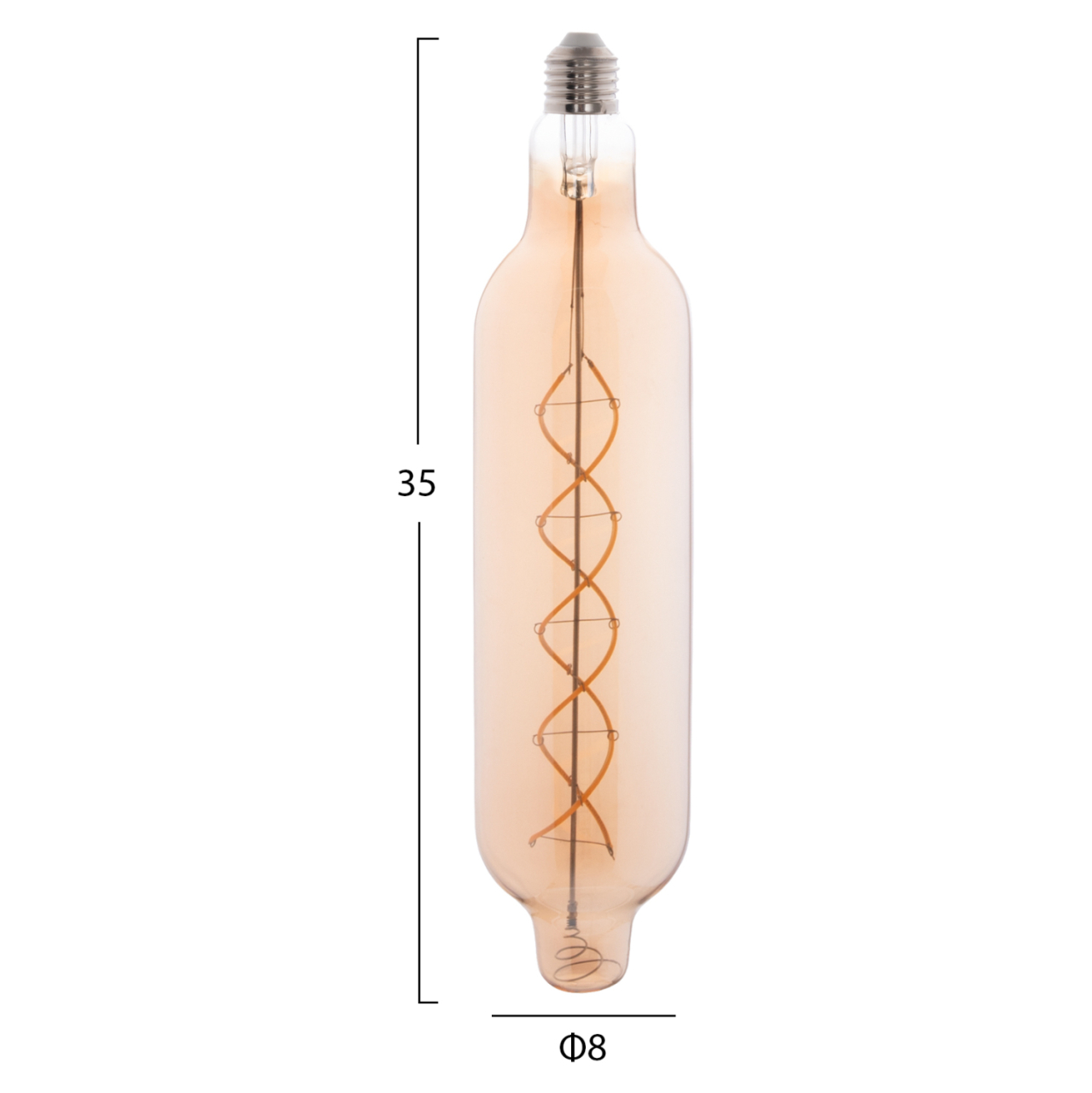 LIGHT BULB HM4055.02 JHD-NW7775 LED FILAMENT 8W E27 3000K GOLD COLOR DIMMABLE [2]