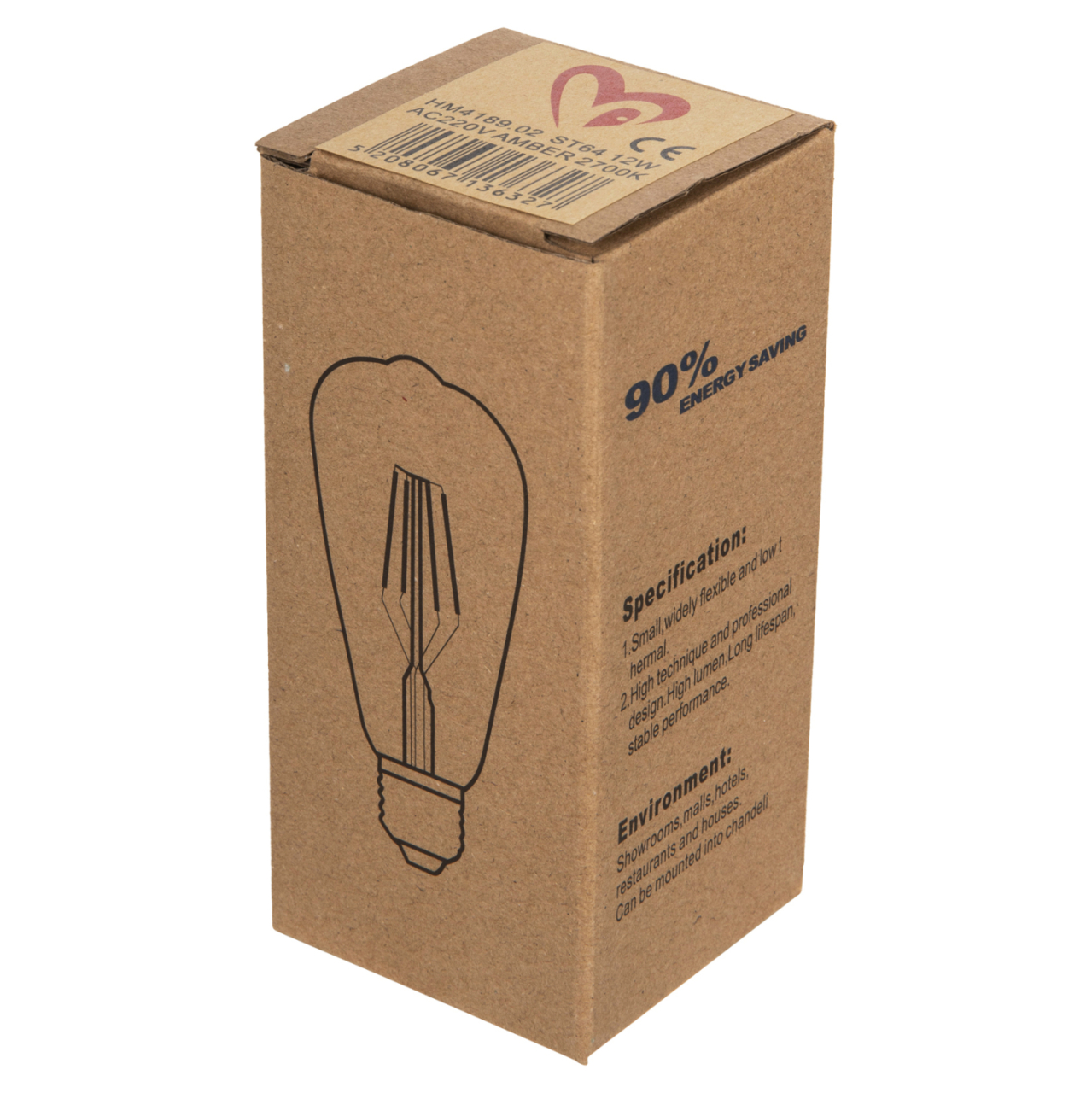 LIGHT BULB HM4189.02 LED FILAMENT 12W E27 2700K GOLD [5]