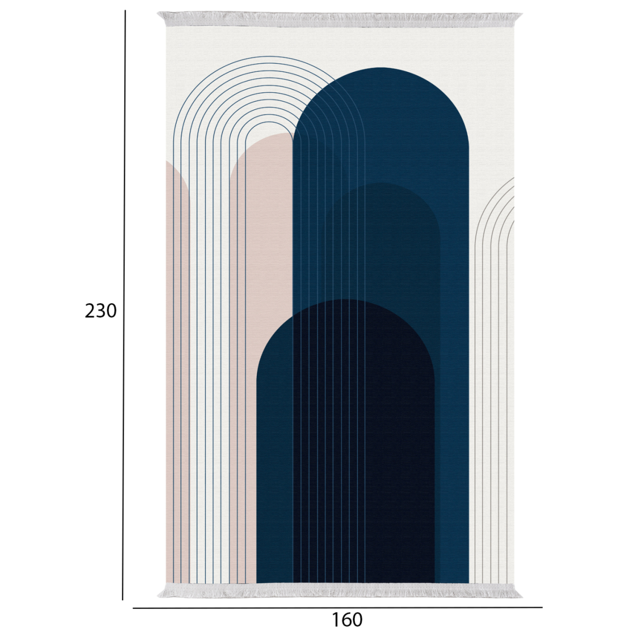 LIVING ROOM CARPET WITH FRINGES JOSIANE HM7675.49 MULTICOLOR 160X230 [2]