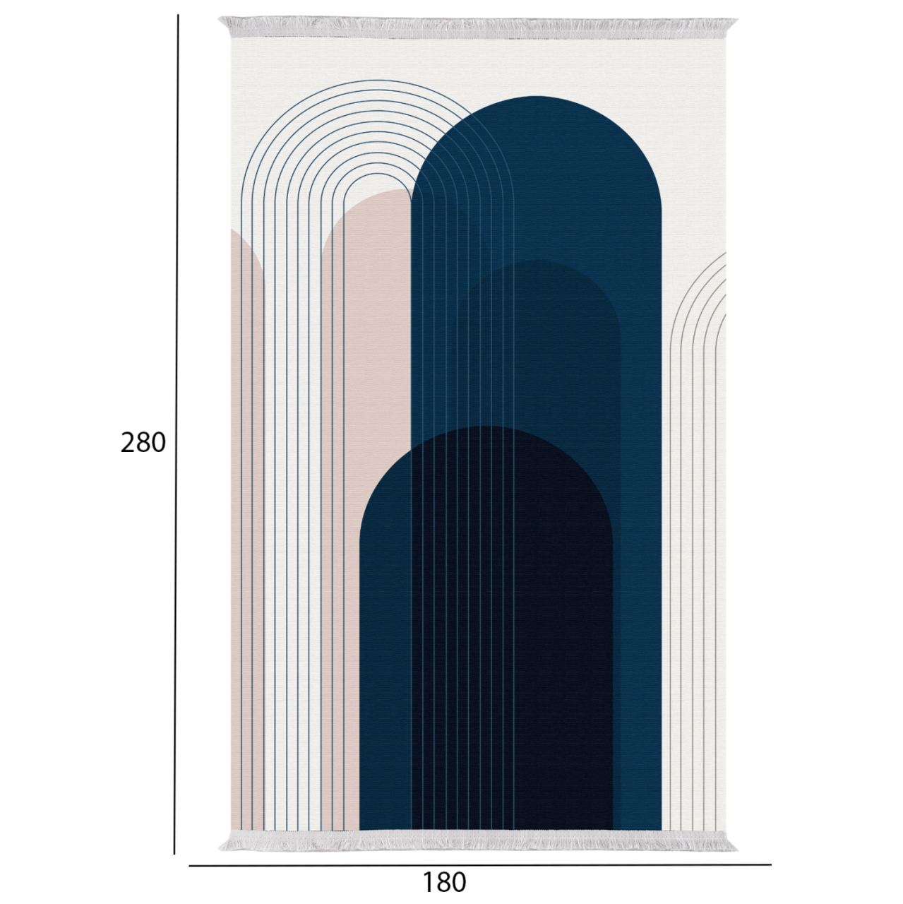 LIVING ROOM CARPET WITH FRINGES JOSIANE HM7723.49 MULTICOLOR 180X280 [2]