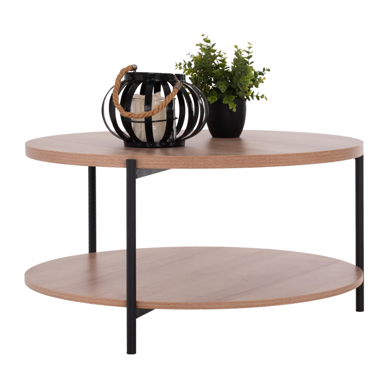 LIVING ROOM TABLE MATTEO 2 LEVELS ROUND HM8753.11 Φ75x40,5Hcm. [3]