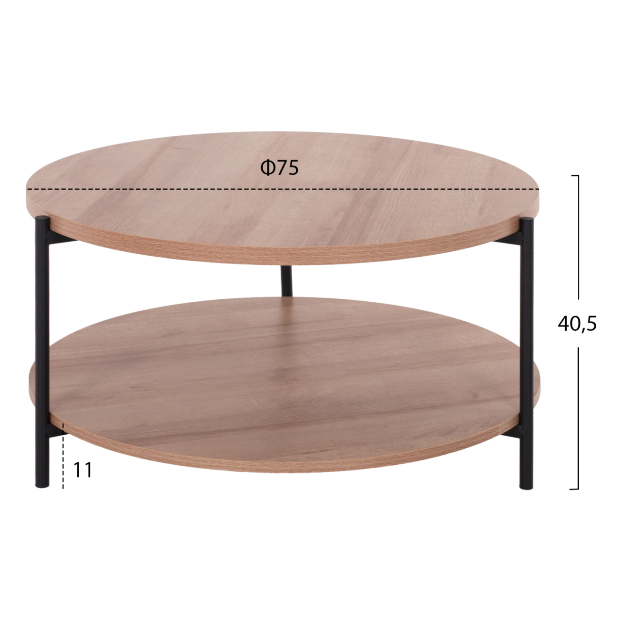 LIVING ROOM TABLE MATTEO 2 LEVELS ROUND HM8753.11 Φ75x40,5Hcm. [2]
