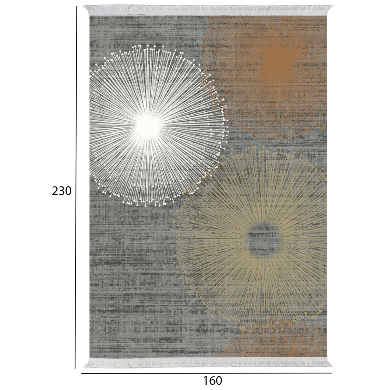 LIVING ROOM WITH FRINGES JOSIANE HM7675.44 MULTICOLOR 160X230 [2]