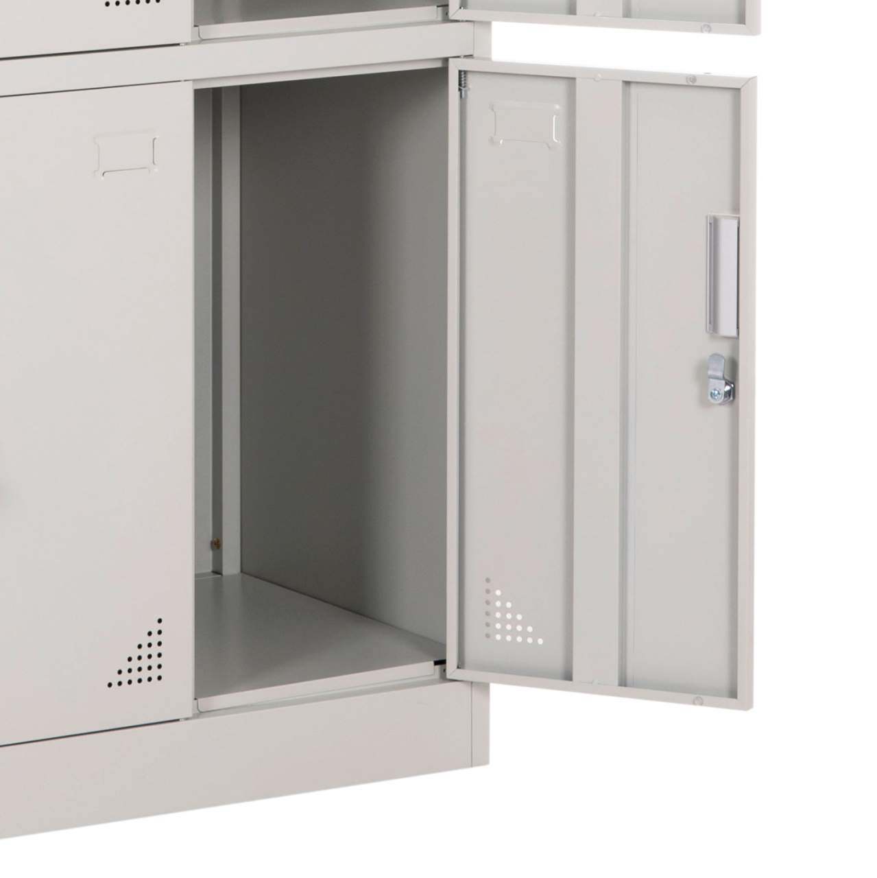 LOCKER METALLIC MALMOE HM5636.11 9 CABINETS WITH KEY LOCKS IN LIGHT GREY 90x45x185Hcm. [8]