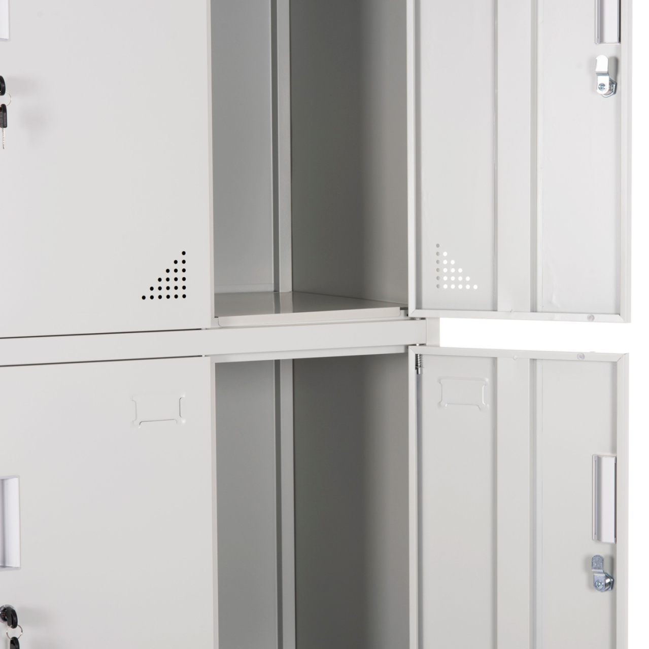 LOCKER METALLIC MALMOE HM5636.11 9 CABINETS WITH KEY LOCKS IN LIGHT GREY 90x45x185Hcm. [7]