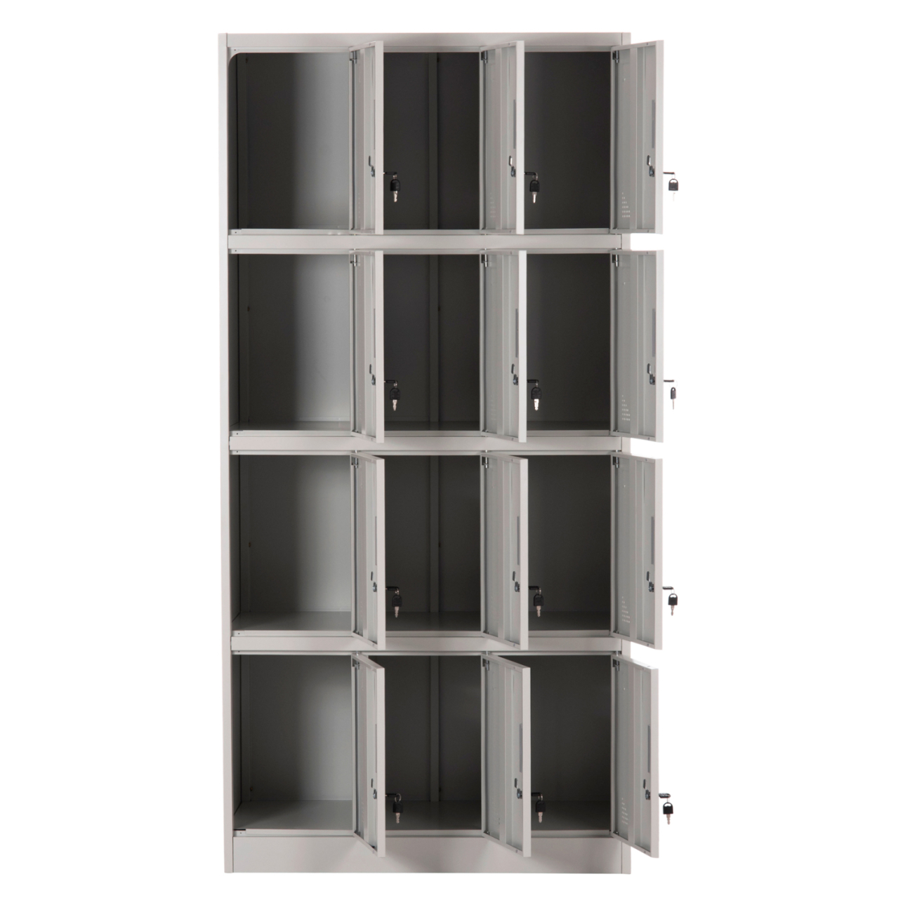 LOCKER METALLIC WITH 12 CABINETS WITH KEY LOCKS BEXLEY HM5637.11 LIGHT GREY 90x45x185Hcm. [3]