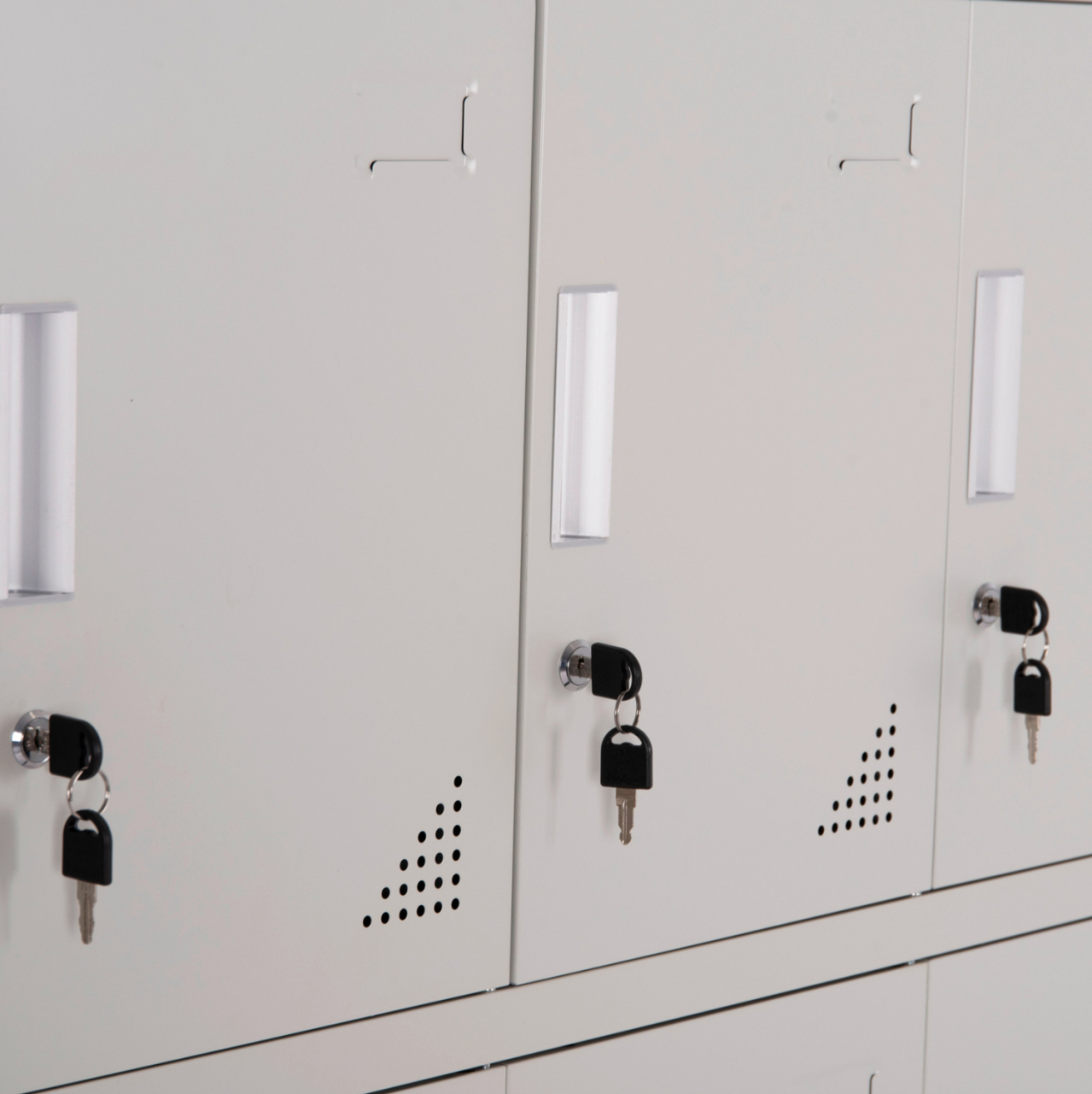 LOCKER METALLIC WITH 12 CABINETS WITH KEY LOCKS BEXLEY HM5637.11 LIGHT GREY 90x45x185Hcm. [7]