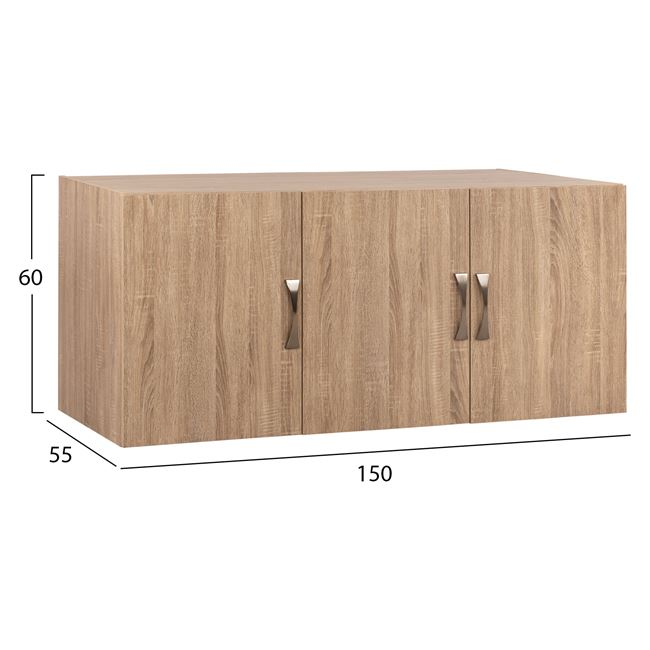 Loft of wardrobe 3 Doors Carly in Sonama Color 150x55x60 HM385.02 [2]