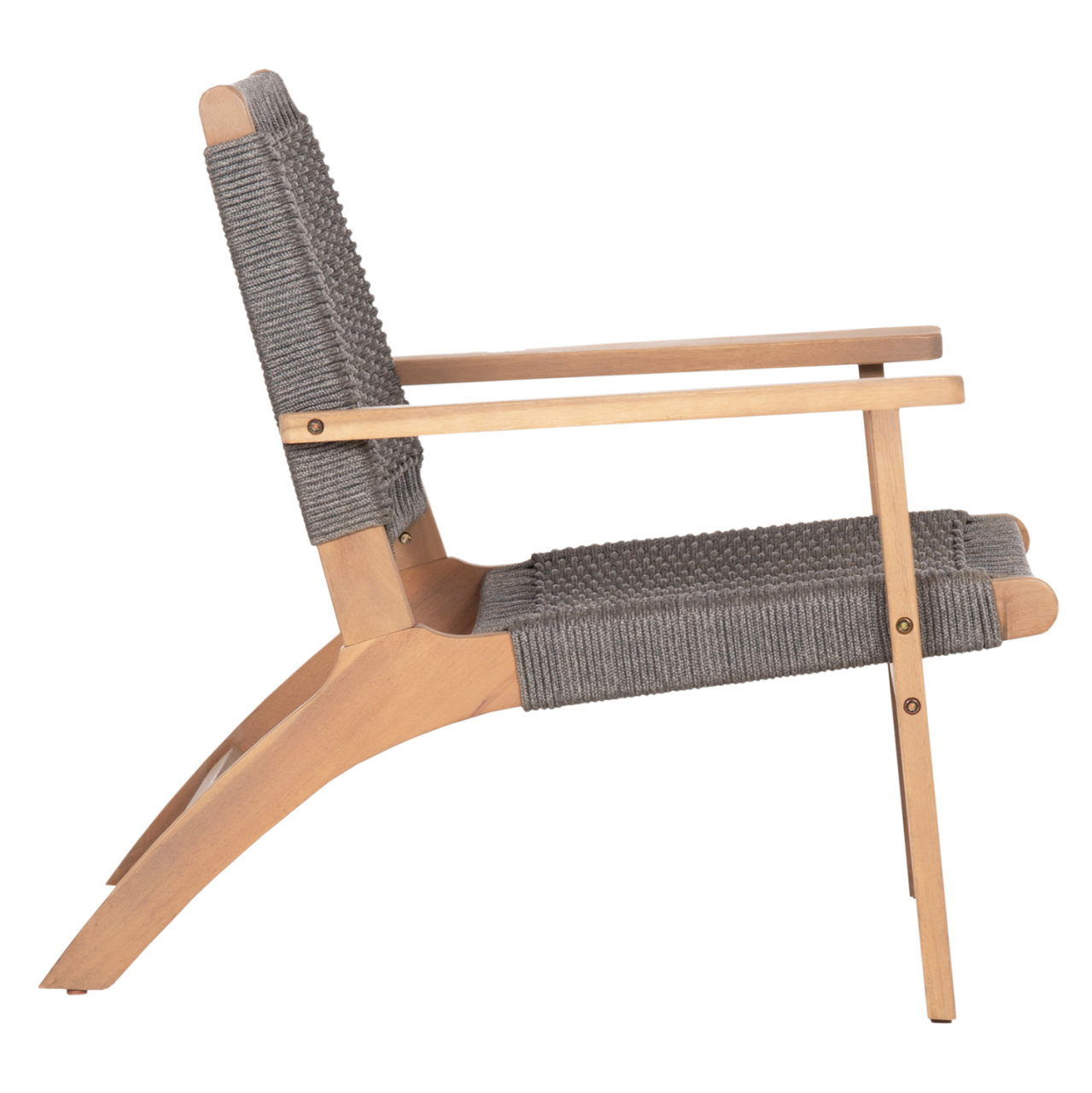LOUNGE ARMCHAIR MONTER HM6241.02 ACACIA WOOD IN NATURAL--GREY ROPE 63.5x60x69Hcm. [4]