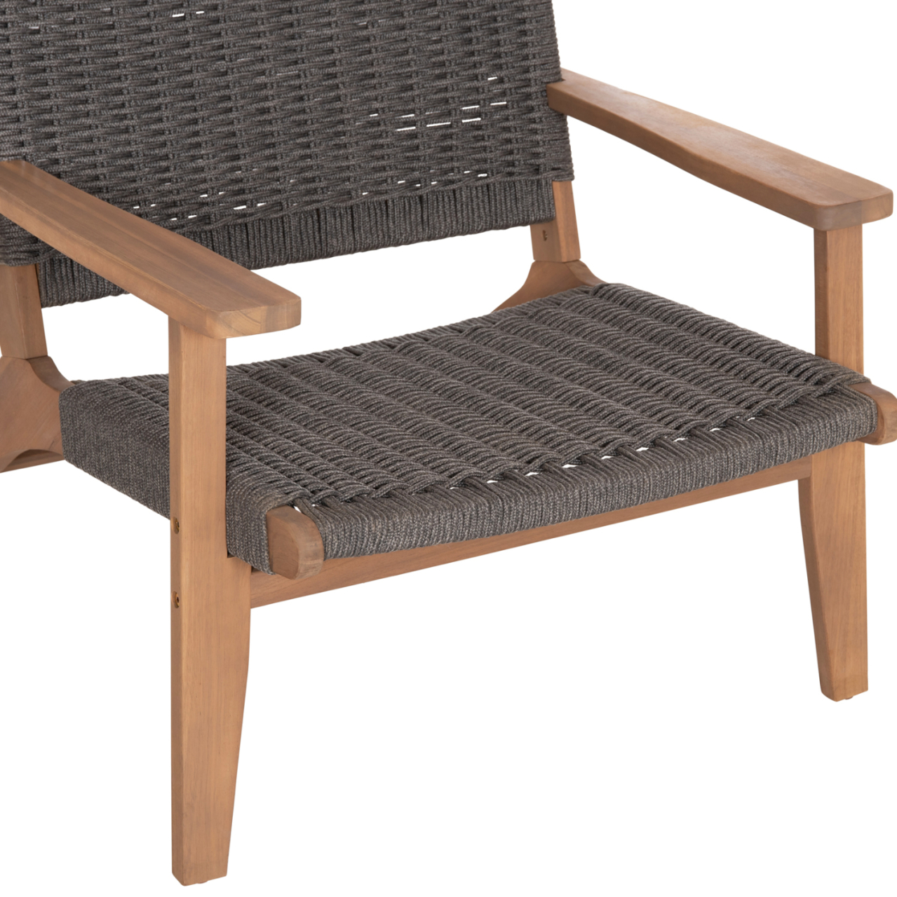 LOUNGE ARMCHAIR MONTER HM6241.02 ACACIA WOOD IN NATURAL--GREY ROPE 63.5x60x69Hcm. [8]