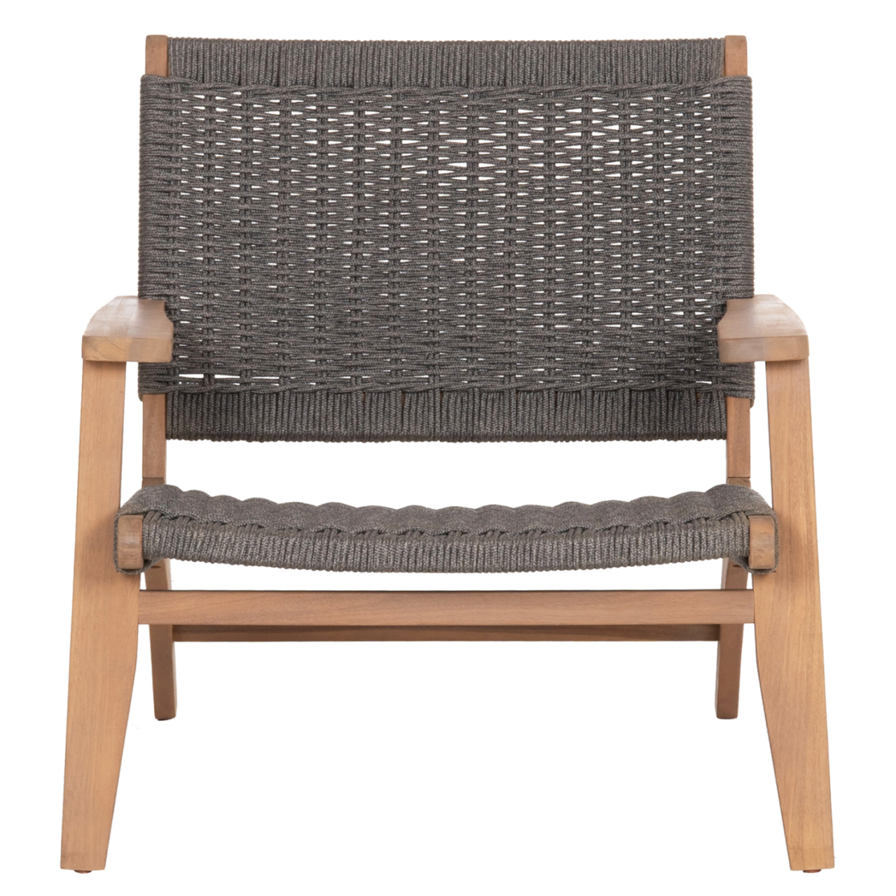 LOUNGE ARMCHAIR MONTER HM6241.02 ACACIA WOOD IN NATURAL--GREY ROPE 63.5x60x69Hcm. [3]