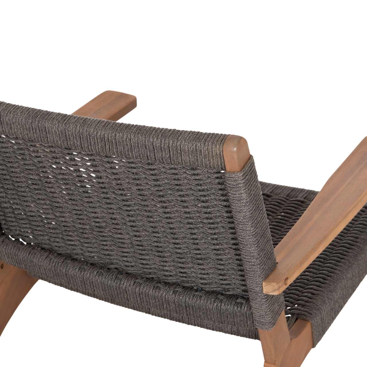 LOUNGE ARMCHAIR MONTER HM6241.02 ACACIA WOOD IN NATURAL--GREY ROPE 63.5x60x69Hcm. [10]