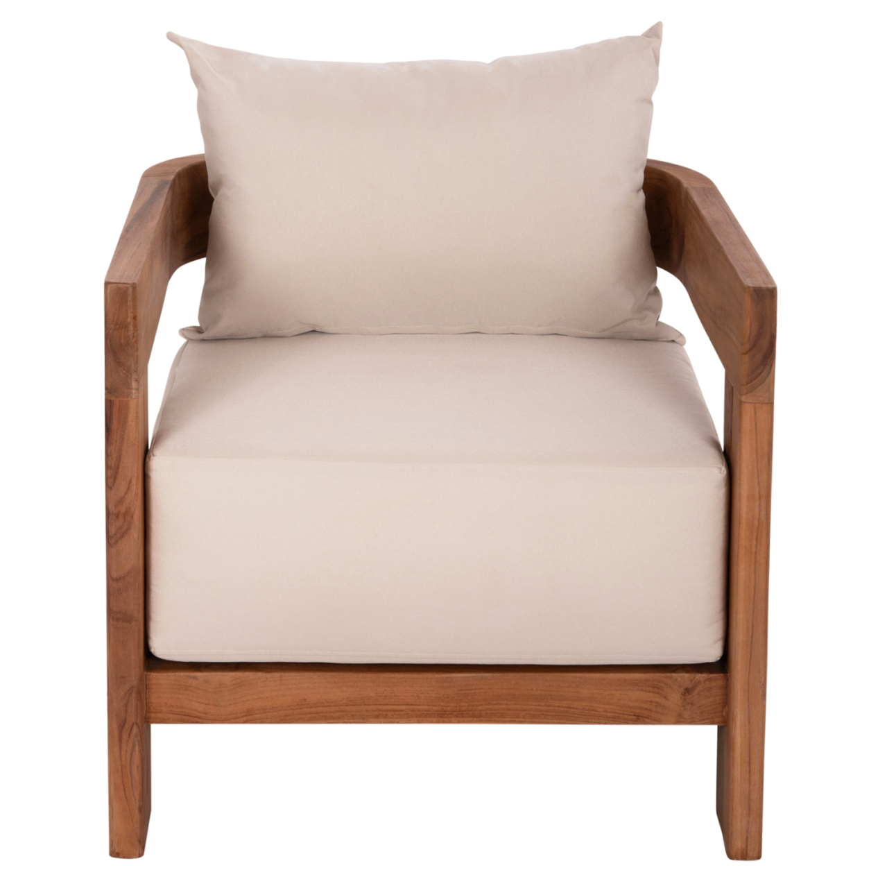 LOUNGE ARMCHAIR SERIES KIOTO HM6380 TEAK WOOD IN NATURAL COLOR 70x74x72Hcm. [3]