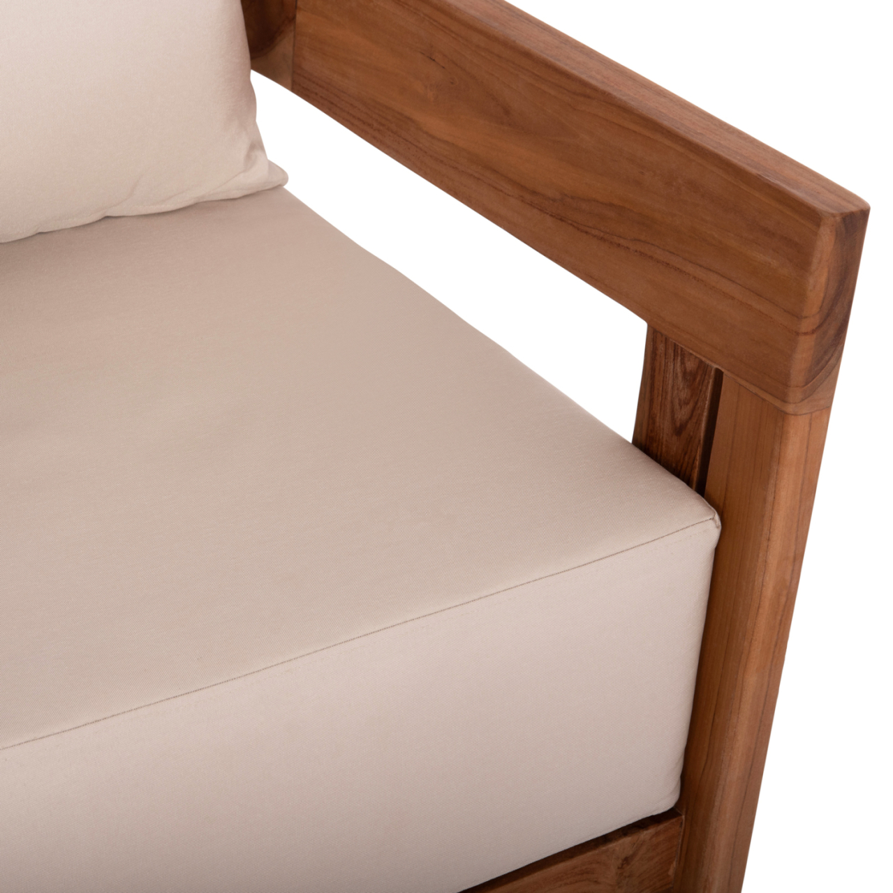 LOUNGE ARMCHAIR SERIES KIOTO HM6380 TEAK WOOD IN NATURAL COLOR 70x74x72Hcm. [8]