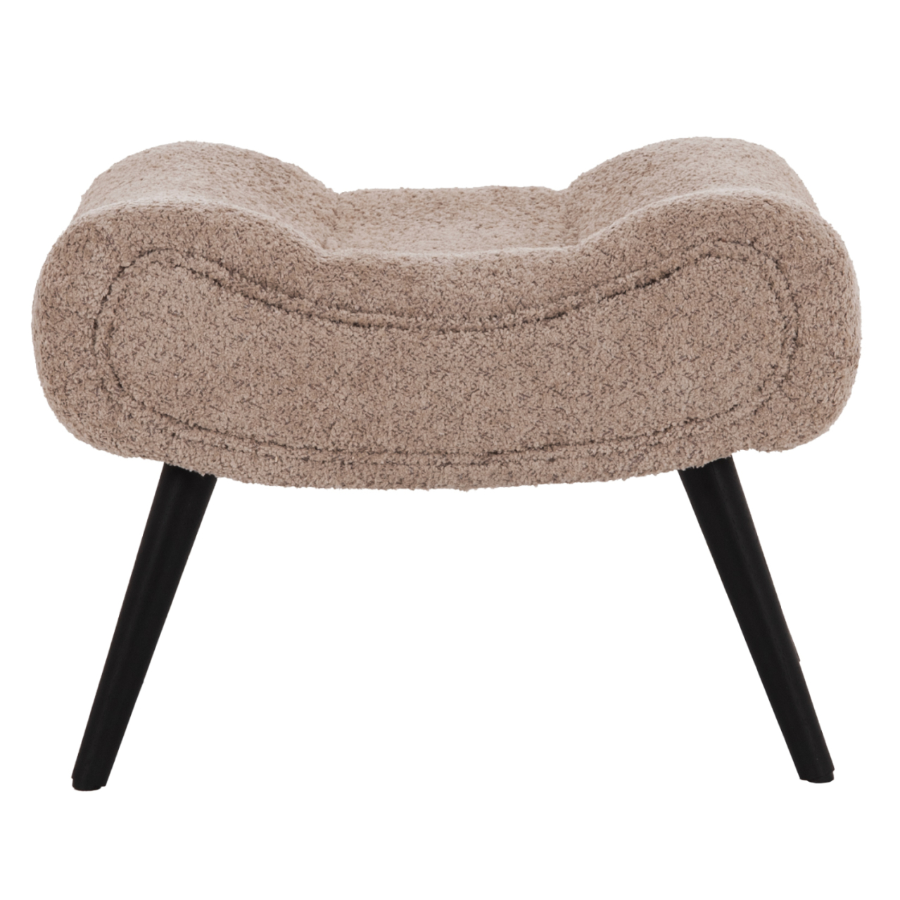 LOUNGE ARMCHAIR WITH FOOTREST BRYM HM10929.08 BROWNISH BEIGE BOUCLE-BLACK LEGS 80x95x95Hcm. [4]