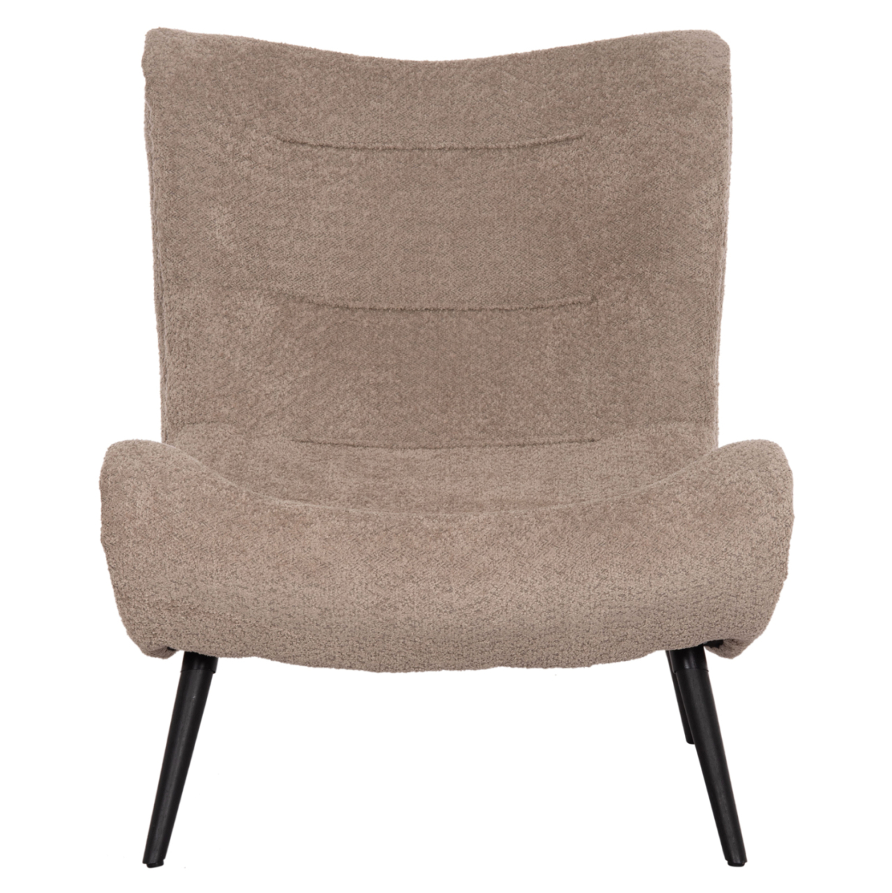 LOUNGE CHAIR BRYM HM9605.08 DARK BEIGE BOUCLE FABRIC-BLACK WOODEN LEGS 80x95x95Hcm. [3]