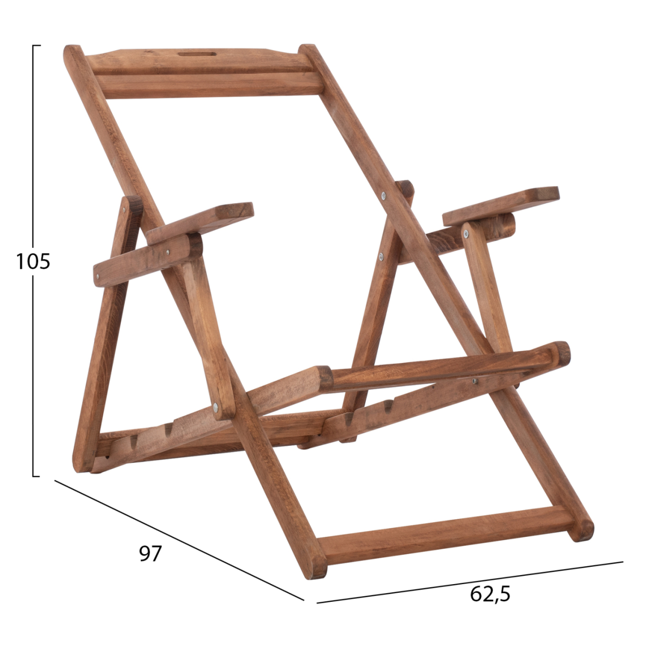 LOUNGE CHAIR LIMNOS WITH ARM IN WALNUT HM5799.01 62.5x97x105 cm. [2]