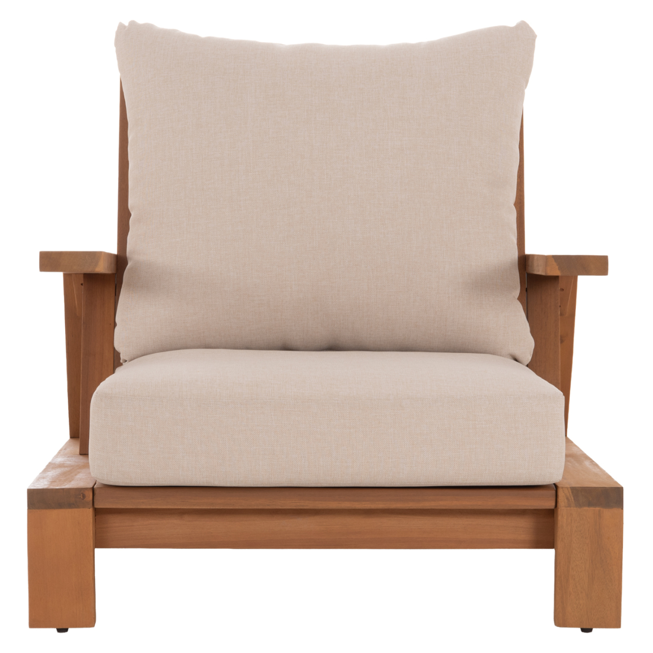 LOUNGE CHAIR MIREX HM6641 ACACIA WOOD IN NATURAL--CUSHIONS IN ECRU 80x96x62Hcm. [3]