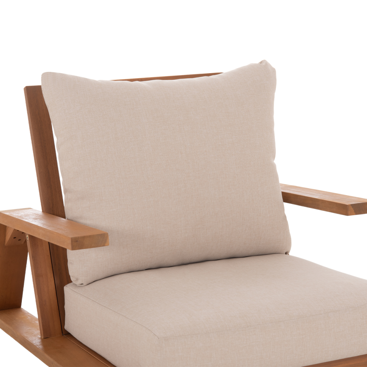 LOUNGE CHAIR MIREX HM6641 ACACIA WOOD IN NATURAL--CUSHIONS IN ECRU 80x96x62Hcm. [7]