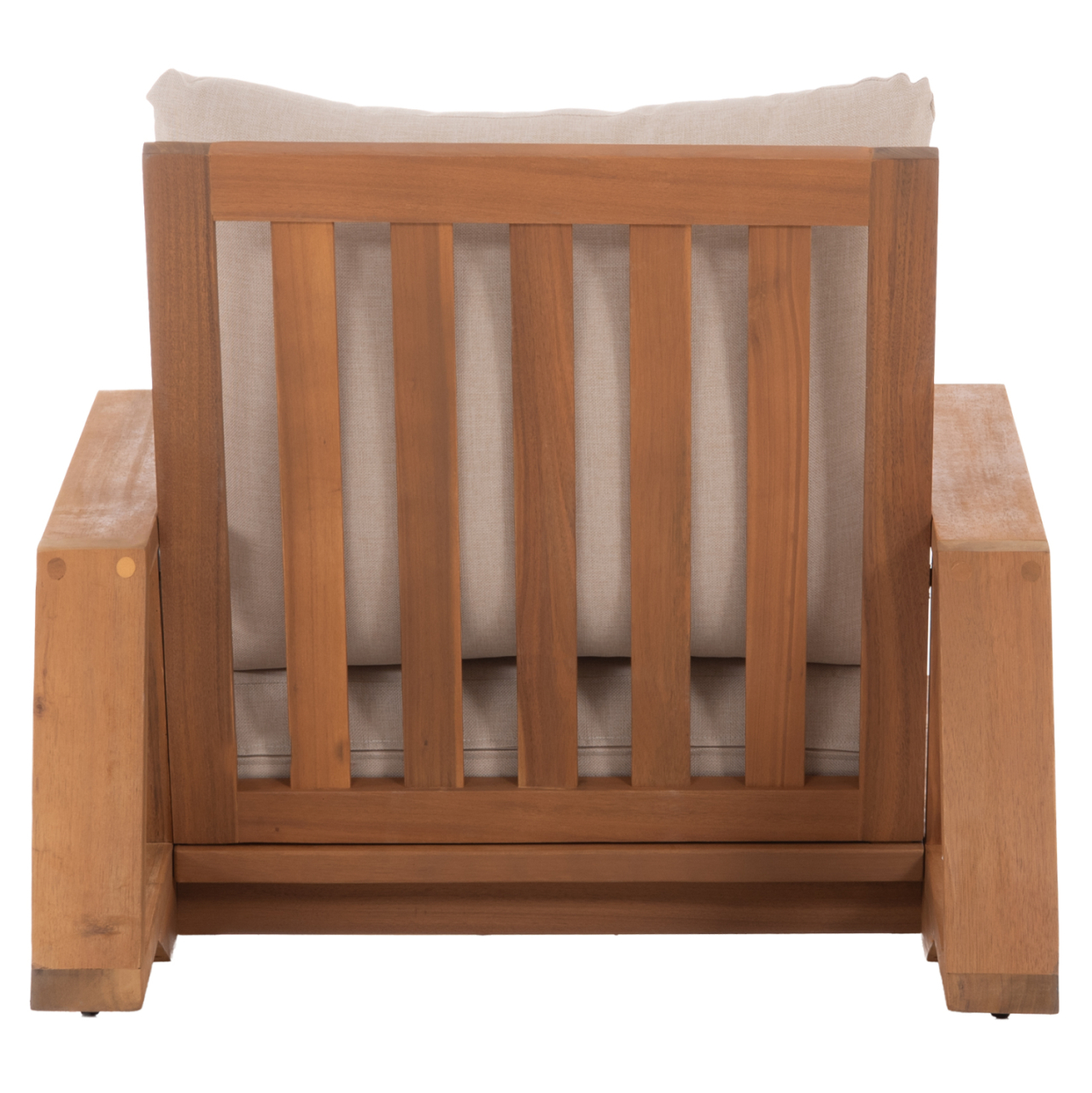 LOUNGE CHAIR MIREX HM6641 ACACIA WOOD IN NATURAL--CUSHIONS IN ECRU 80x96x62Hcm. [6]