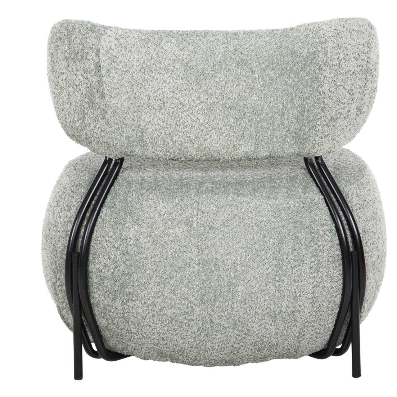 LOUNGE CHAIR ROUND KARSEN HM9598.05 PISTACHIO GREEN BOUCLE FABRIC 75x75x75Hcm. [6]