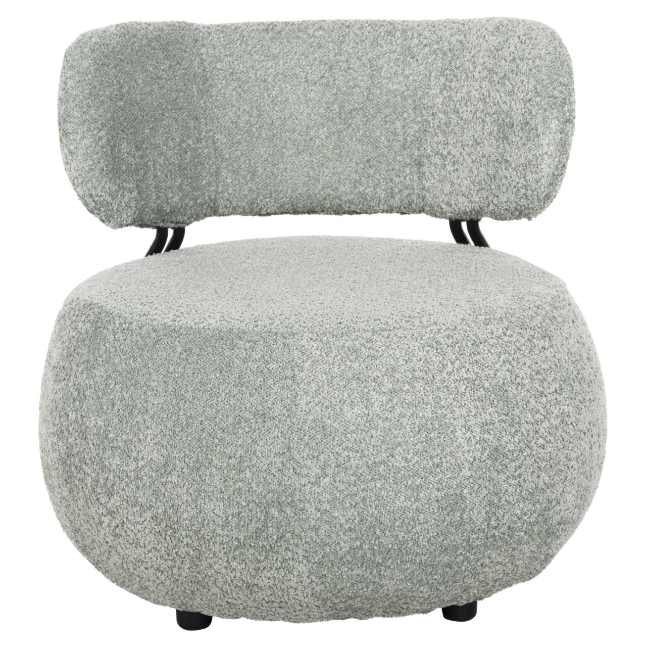 LOUNGE CHAIR ROUND KARSEN HM9598.05 PISTACHIO GREEN BOUCLE FABRIC 75x75x75Hcm. [3]