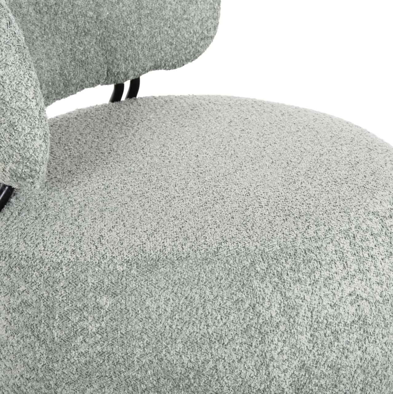 LOUNGE CHAIR ROUND KARSEN HM9598.05 PISTACHIO GREEN BOUCLE FABRIC 75x75x75Hcm. [8]