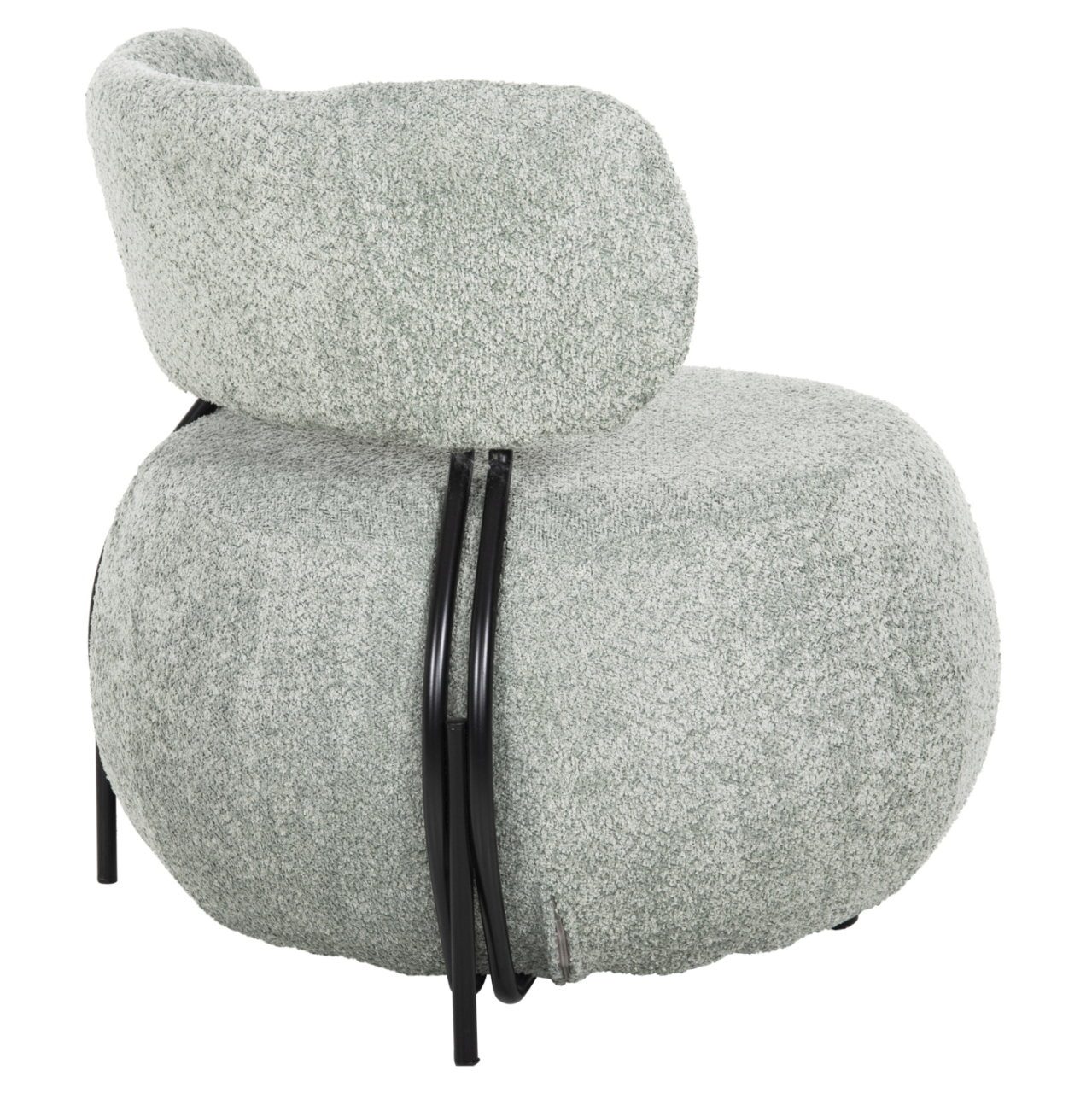 LOUNGE CHAIR ROUND KARSEN HM9598.05 PISTACHIO GREEN BOUCLE FABRIC 75x75x75Hcm. [5]