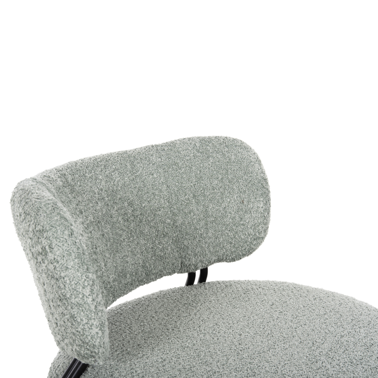 LOUNGE CHAIR ROUND KARSEN HM9598.05 PISTACHIO GREEN BOUCLE FABRIC 75x75x75Hcm. [7]