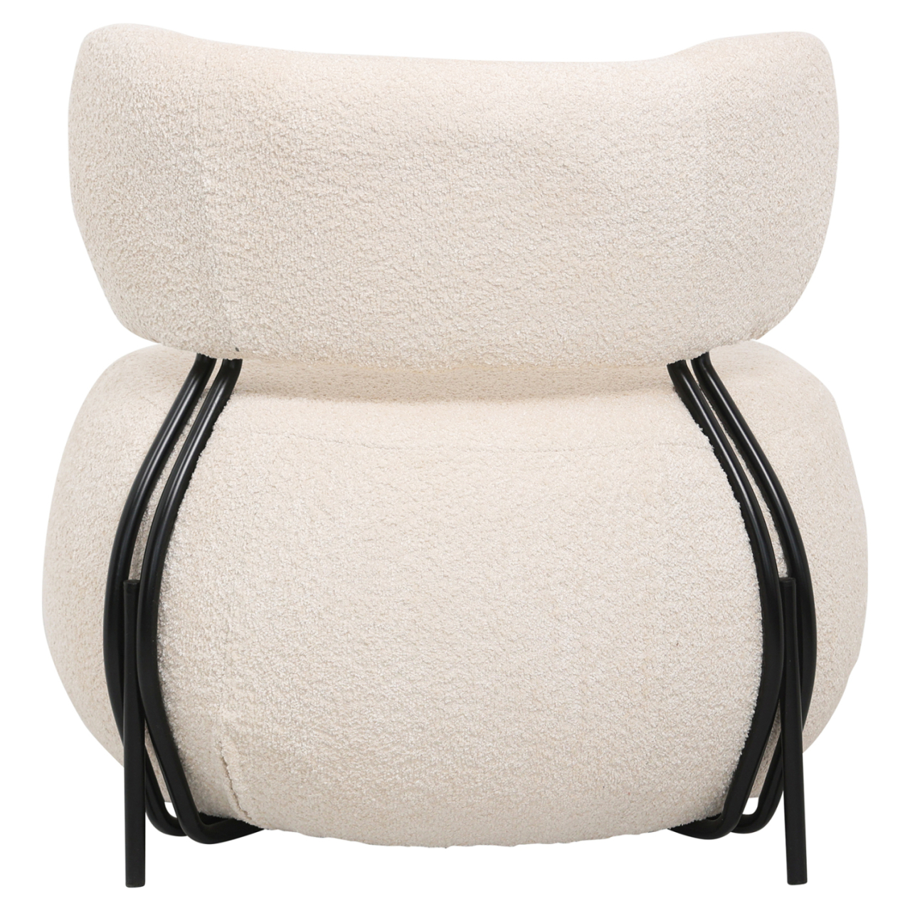 LOUNGE CHAIR ROUND KARSEN HM9598.06 ECRU BOUCLE FABRIC 75x75x75H [4]