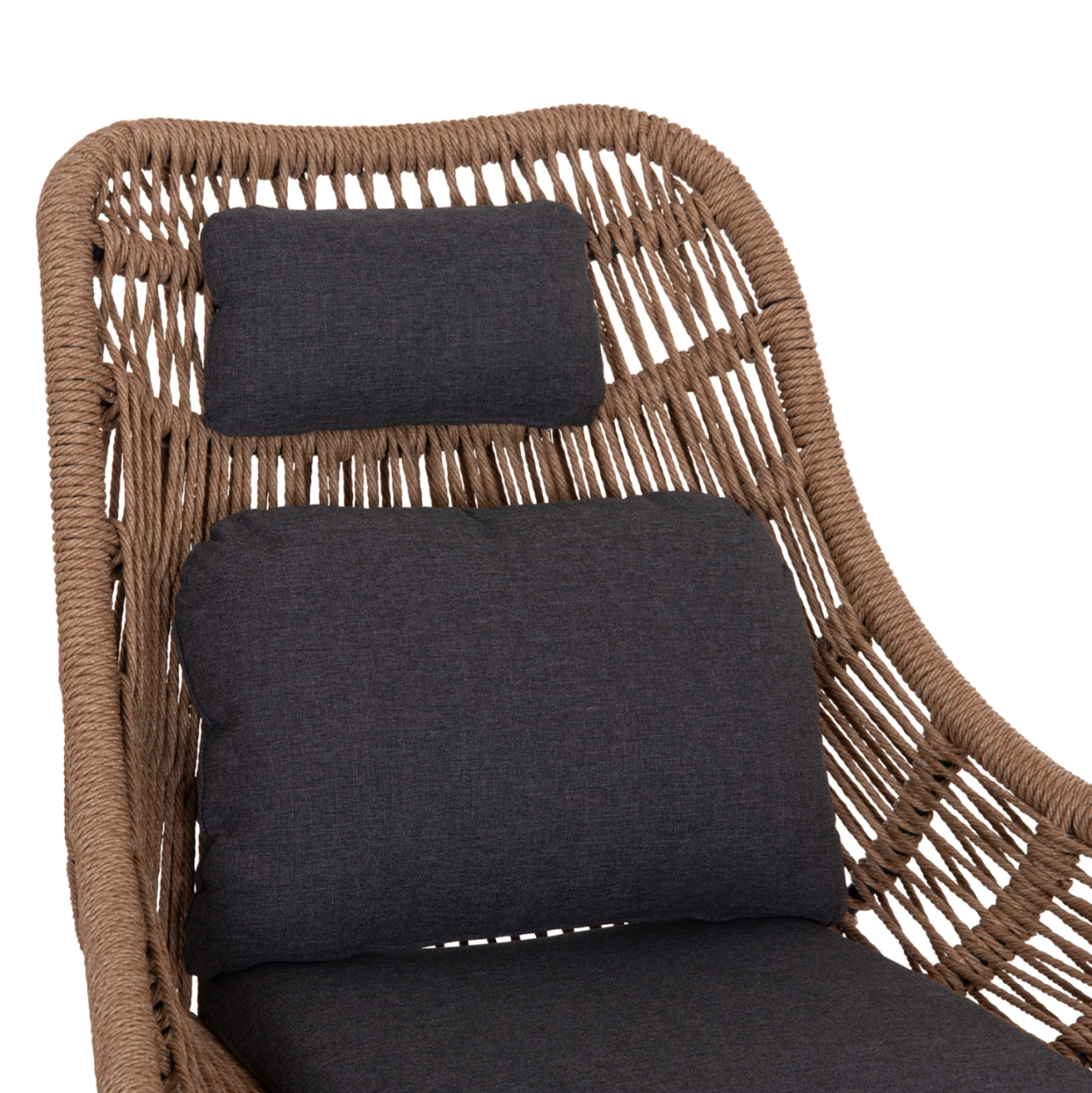 LOUNGE CHAIR WITH FOOTREST REMVAZZO HM6561.01 ALUMINUM IN GREY--WICKER 90x85x96Hcm. [7]