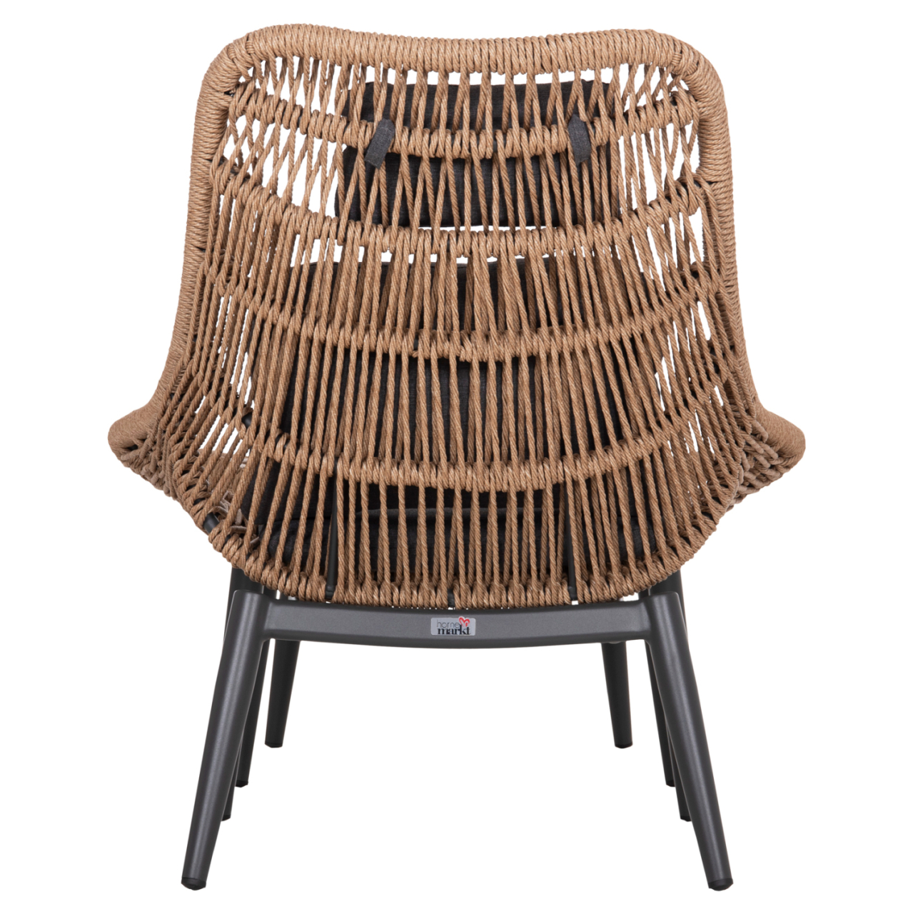 LOUNGE CHAIR WITH FOOTREST REMVAZZO HM6561.01 ALUMINUM IN GREY--WICKER 90x85x96Hcm. [6]